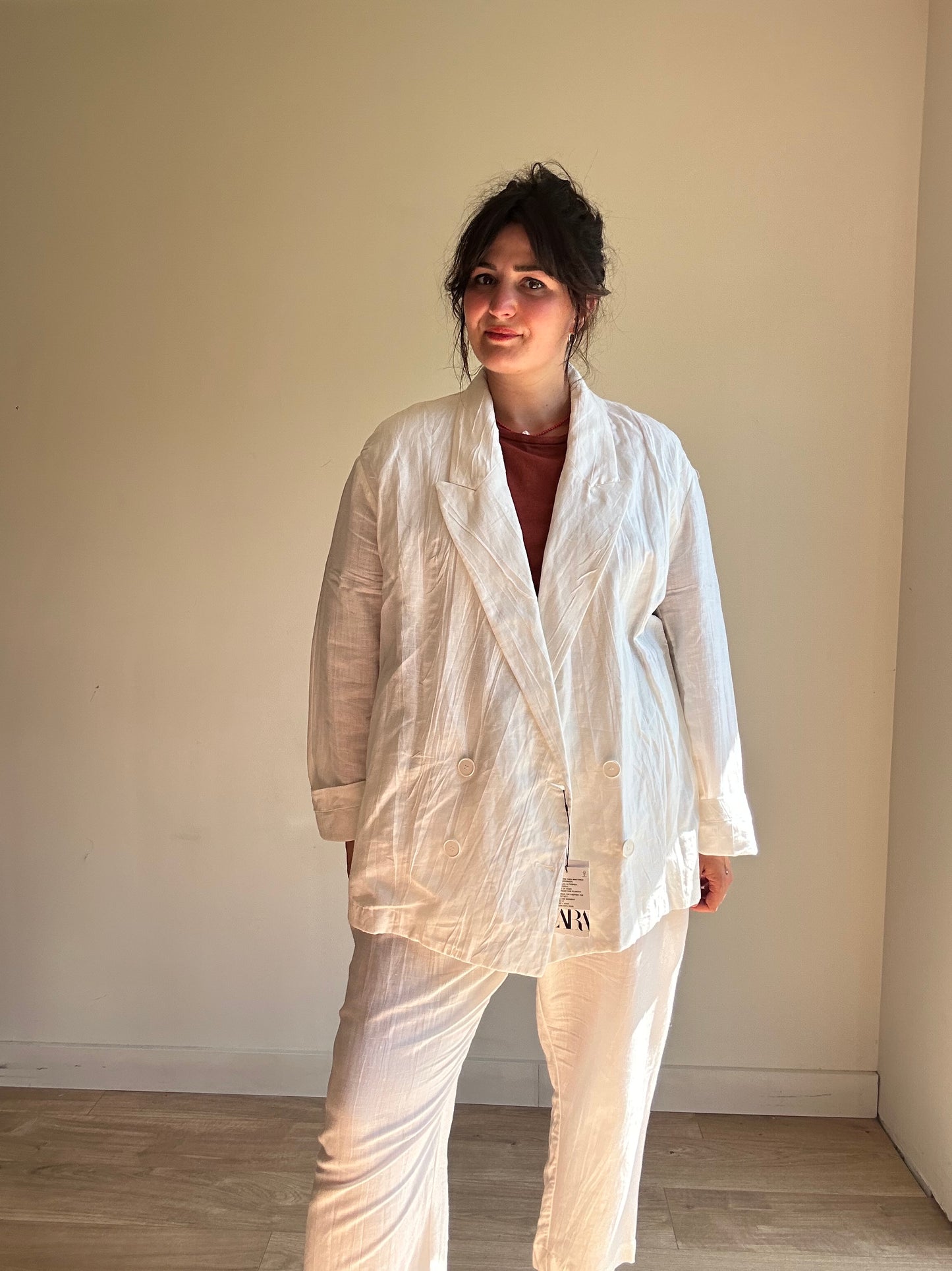 NEW Zara Linen & Cotton Suit, XL