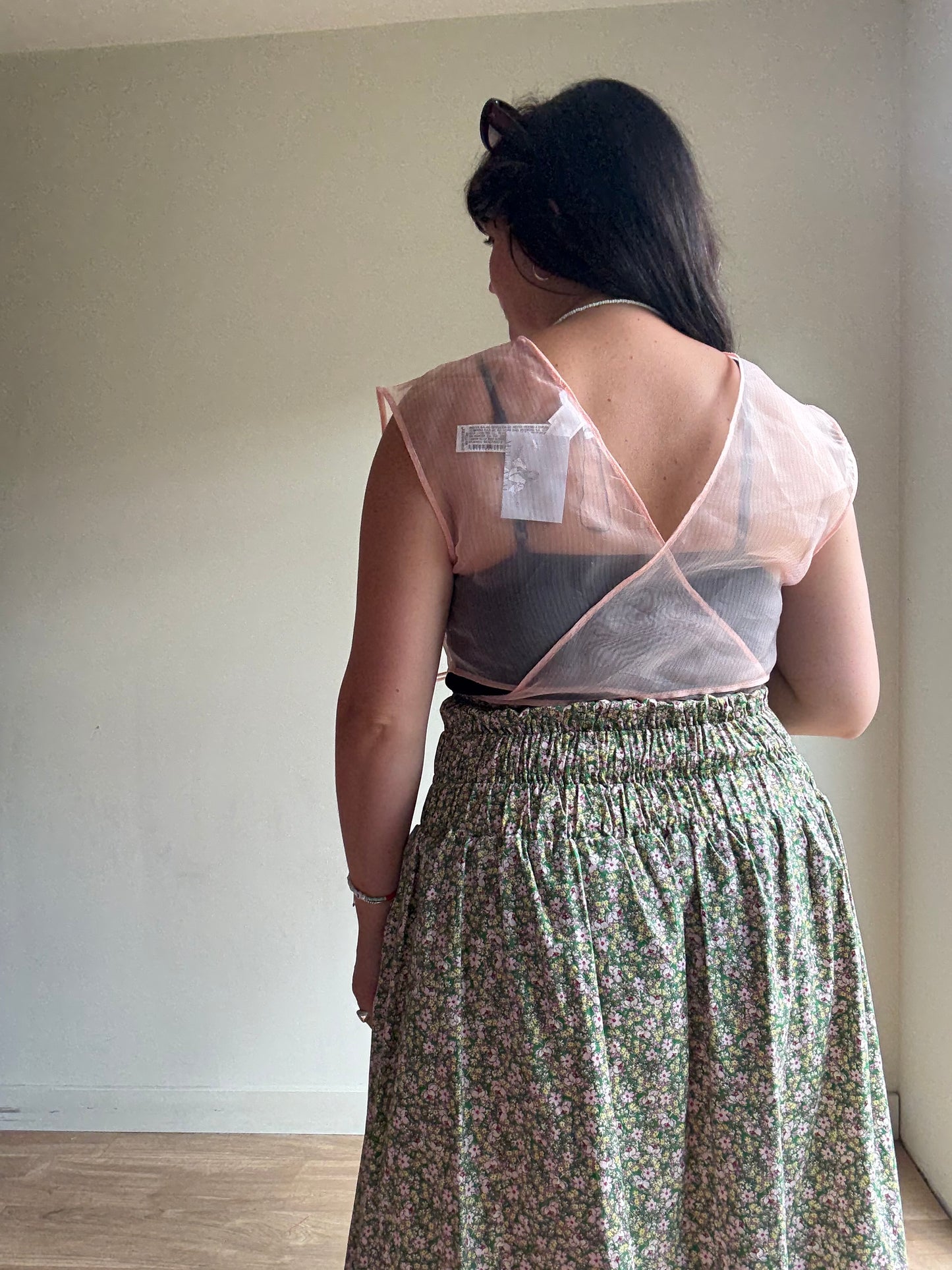 Zara Sheer Wrap Top, XL