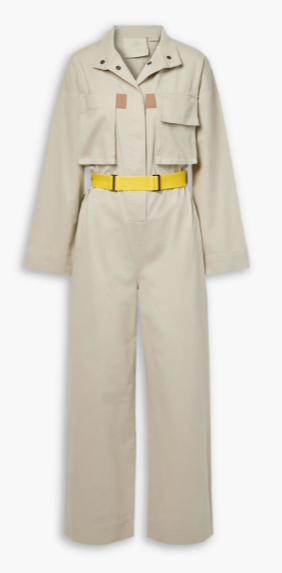 Roksanda X Barbour Grace belted cotton-twill jumpsuit, Large 12
