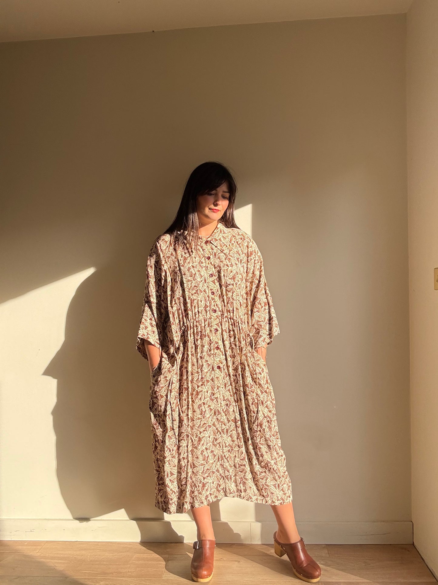 Toast Printed Midi Shirt Dress, L-XL