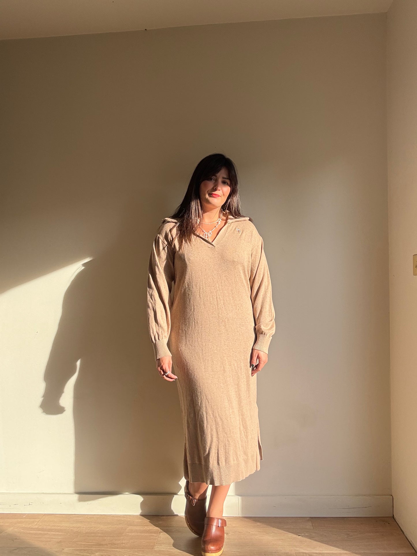 U.S Polo ASSN. Cotton & Cashmere Jumper Dress, L