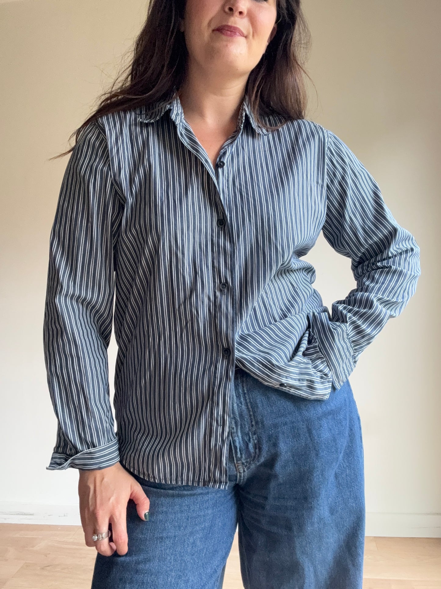 Liz Claiborne Vintage Stripe Shirt, M