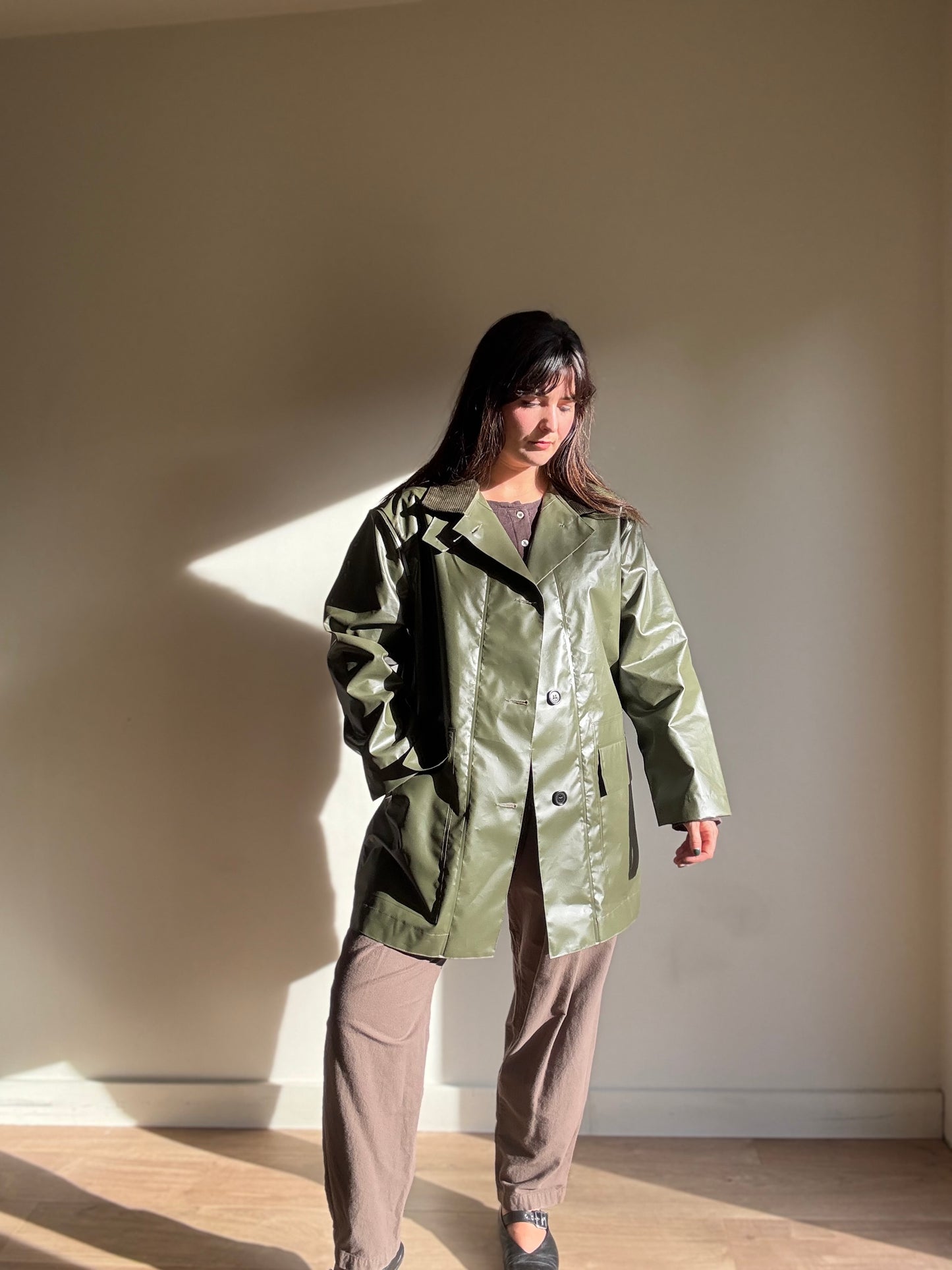 Margaret Howell NEW Welded PVC Coated Mac, S