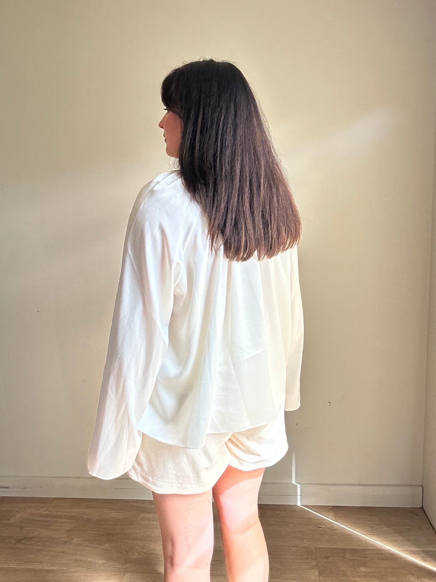 Frame Satin Flowy Blouse, L