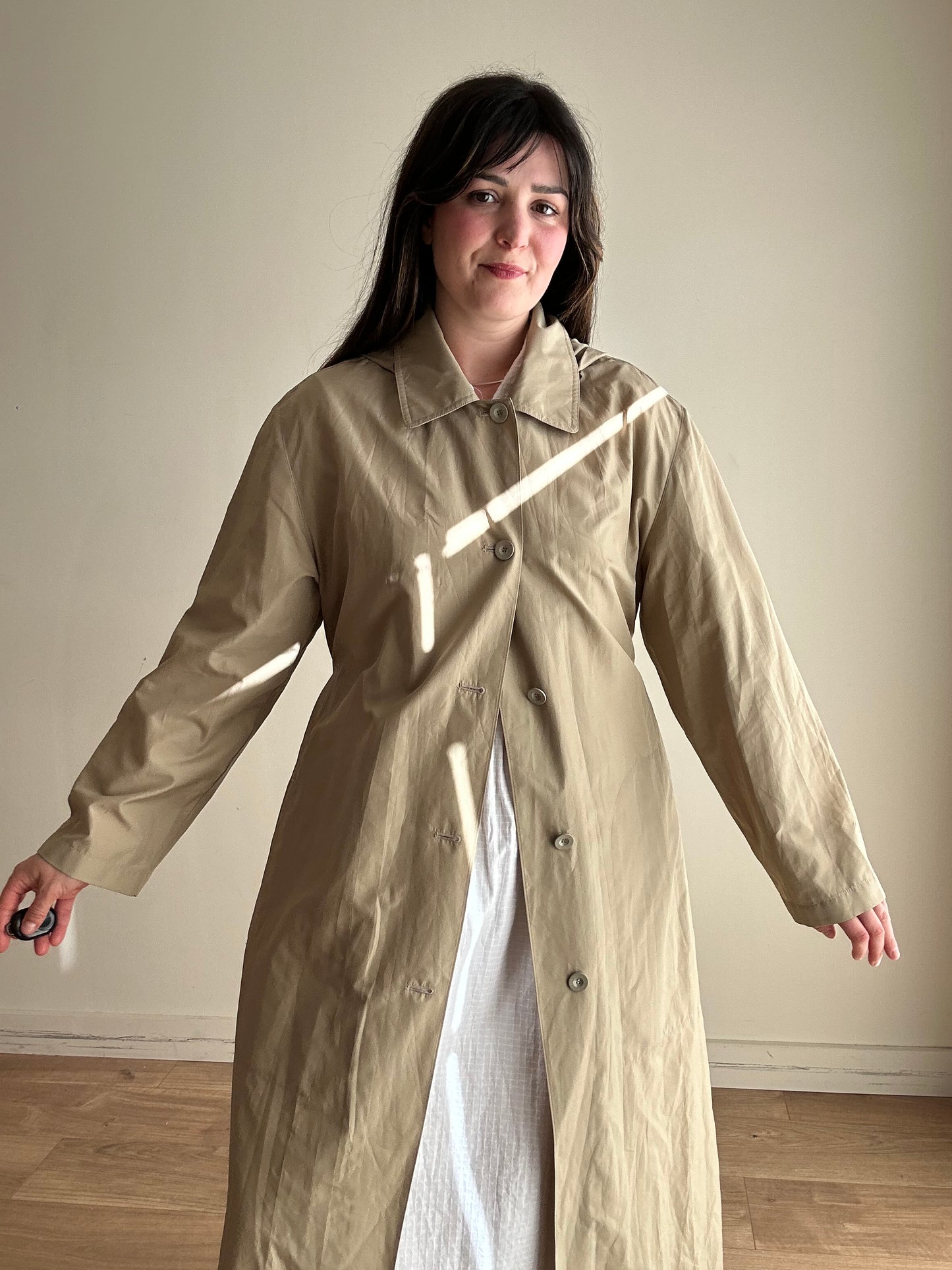 Vintage Dannimac Lightweight Hooded Coat, L/XL