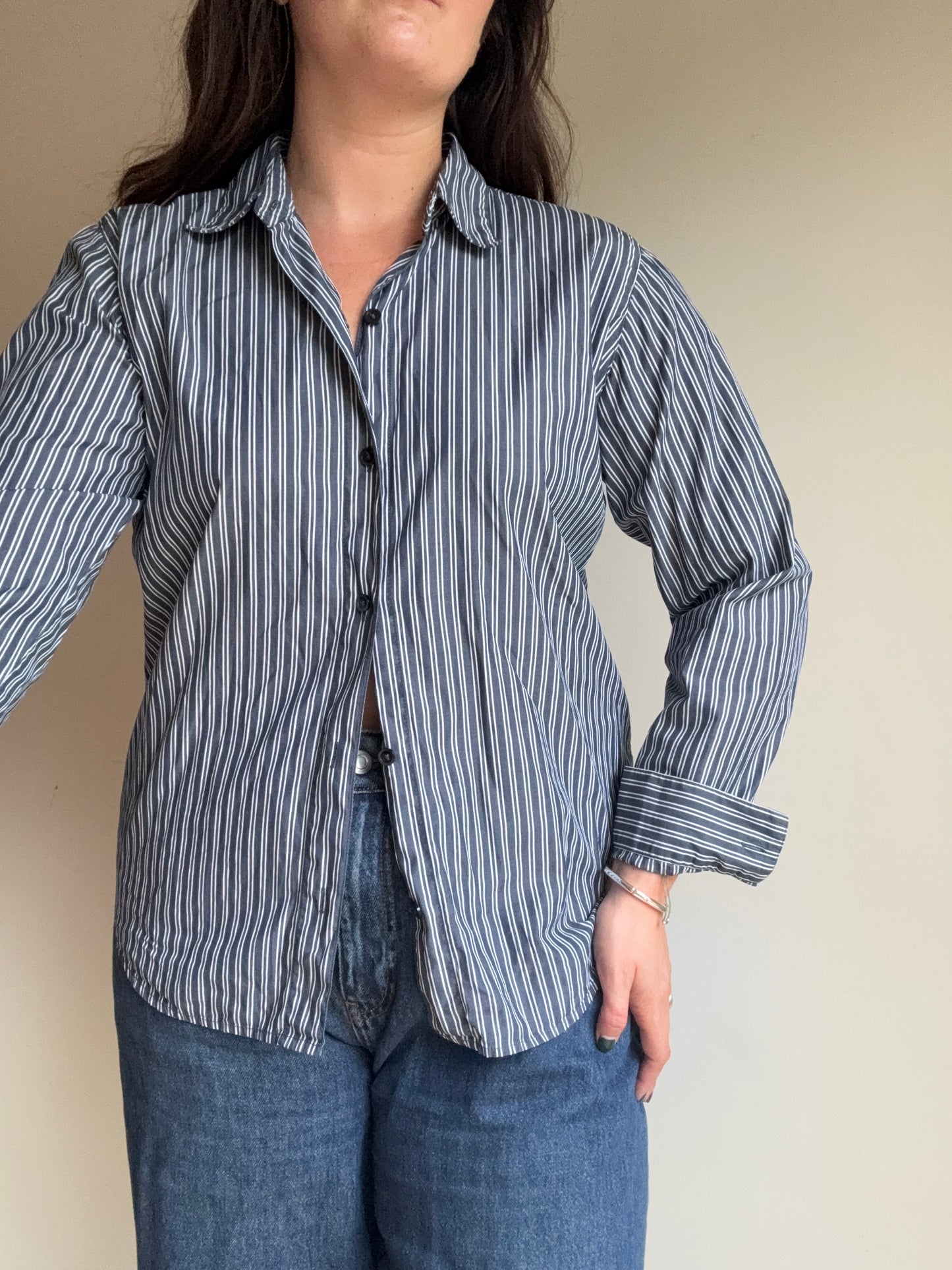 Liz Claiborne Vintage Stripe Shirt, M