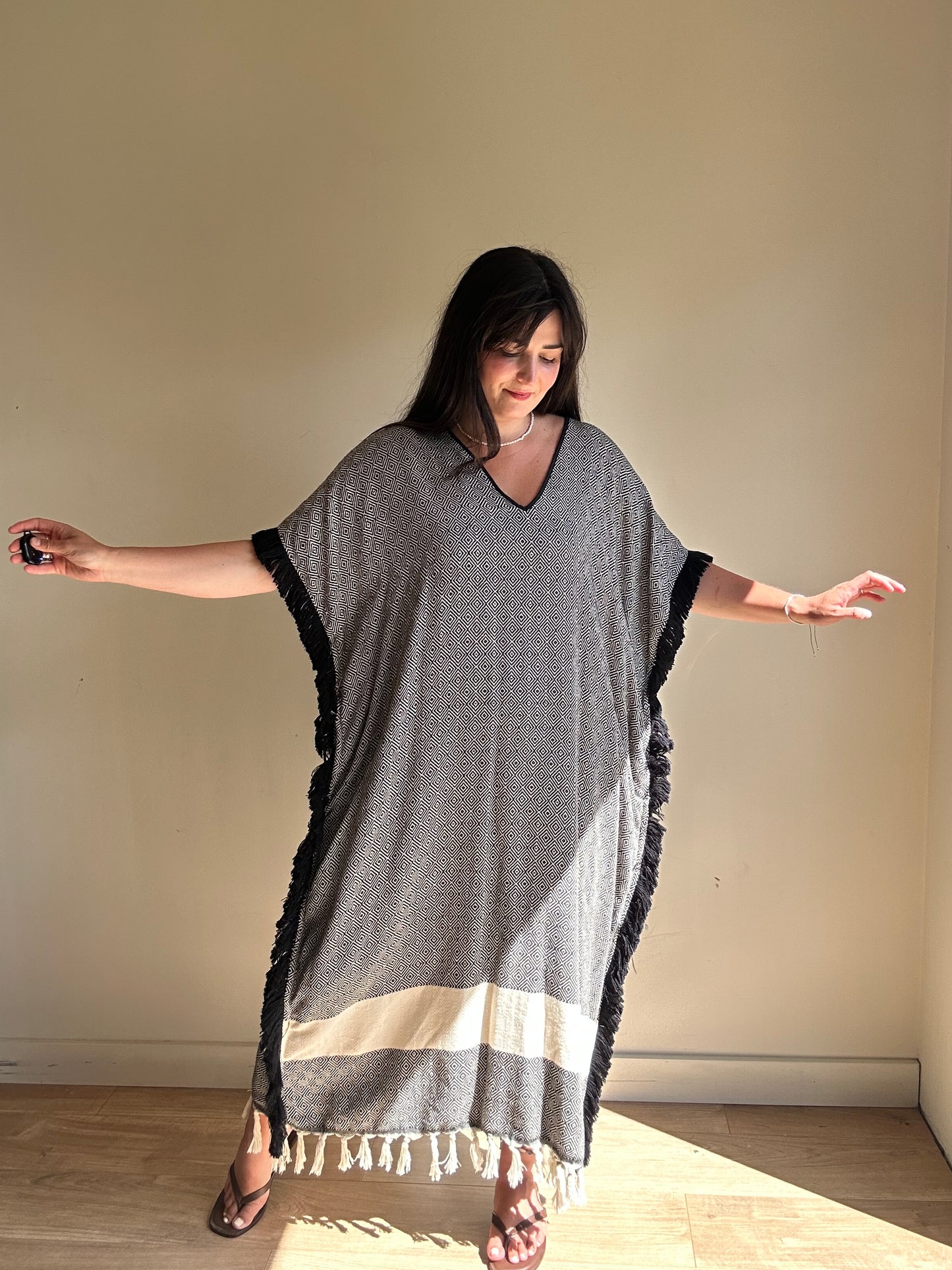 Koza Fringe Maxi Dress, One Size