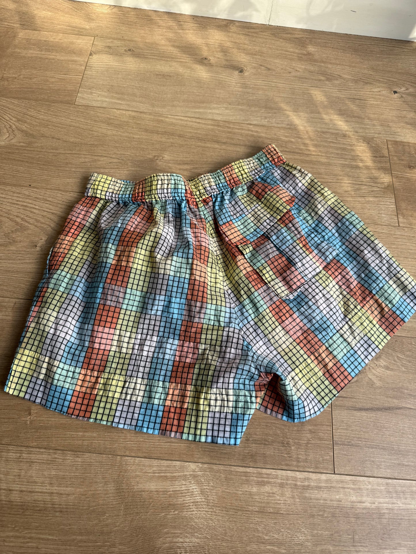 Ganni Check Shorts, 38