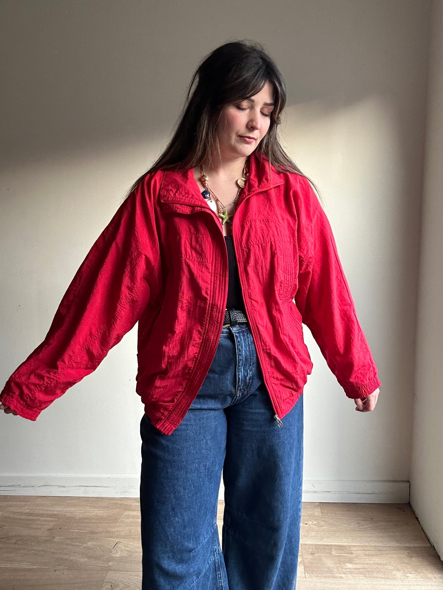 Vintage Lavon Shell Bomber Jacket, L
