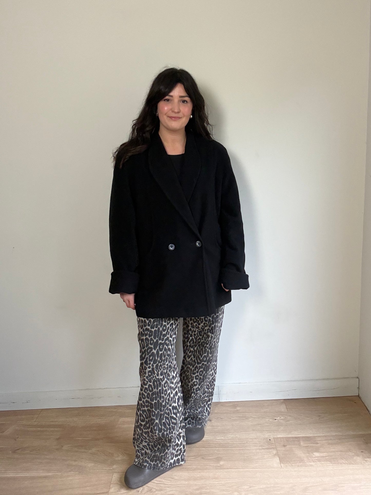 Vintage House of Fraser Wool & Cashmere Short Coat, XL