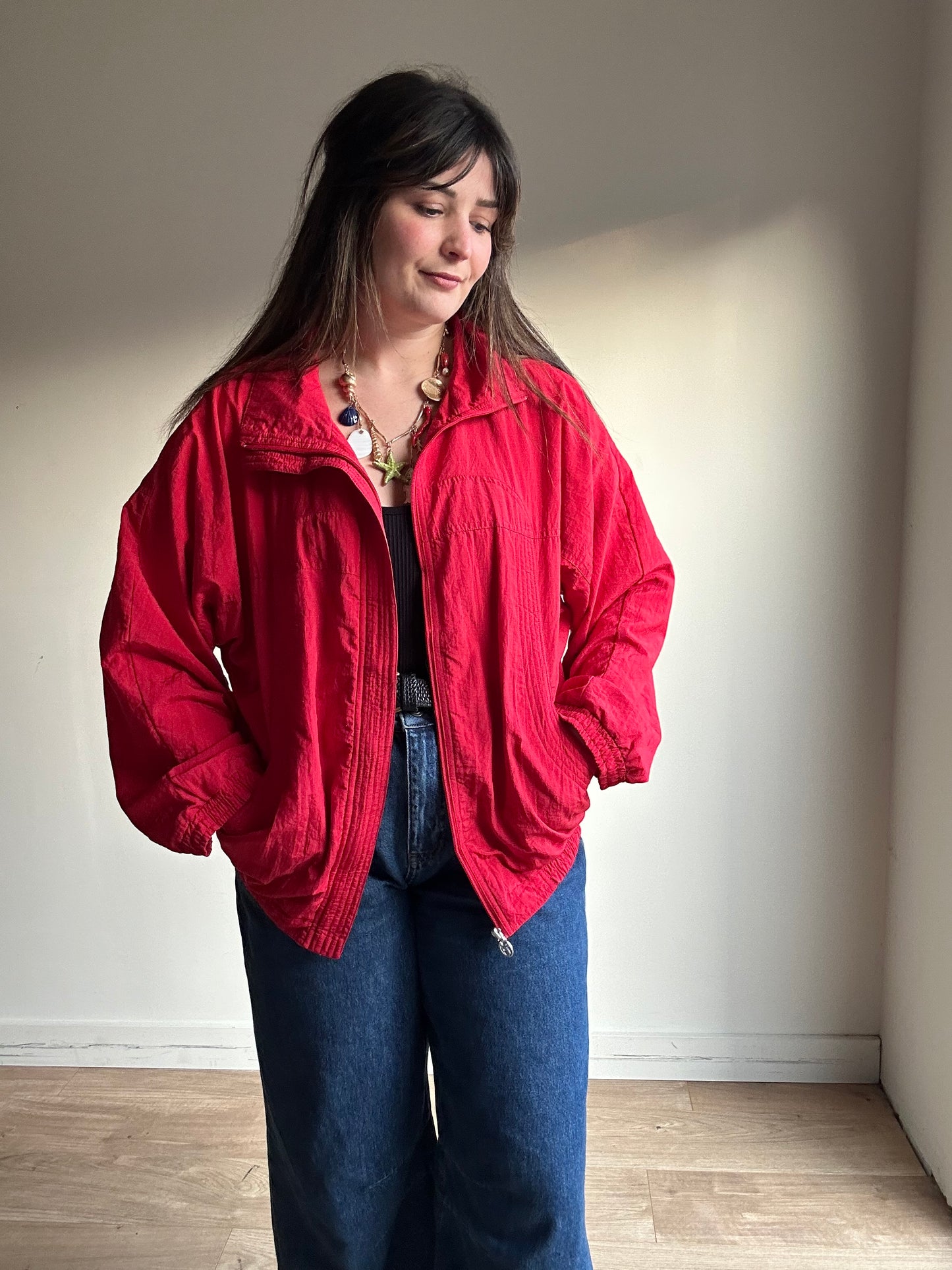 Vintage Lavon Shell Bomber Jacket, L