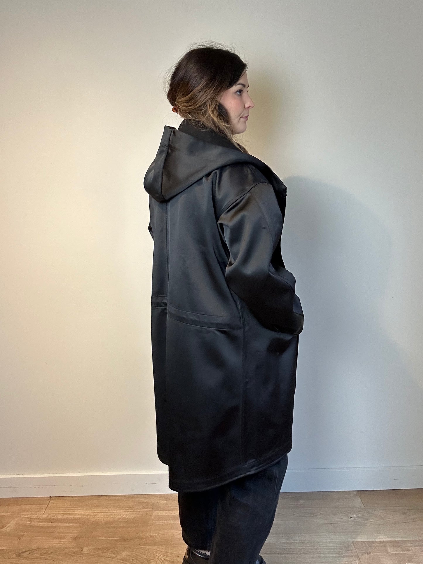 Nomia Black Balloon Coat - Size S Oversized