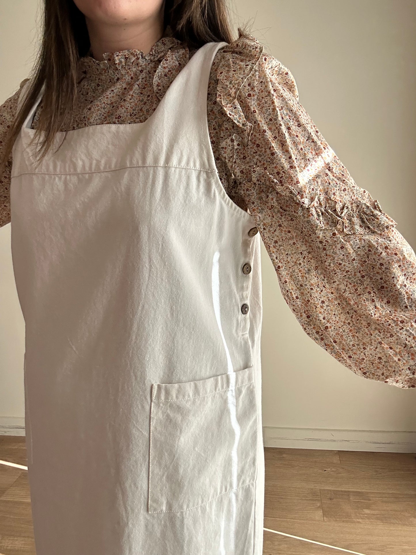 White Stuff Cotton Twill Pinafore Dress, 16