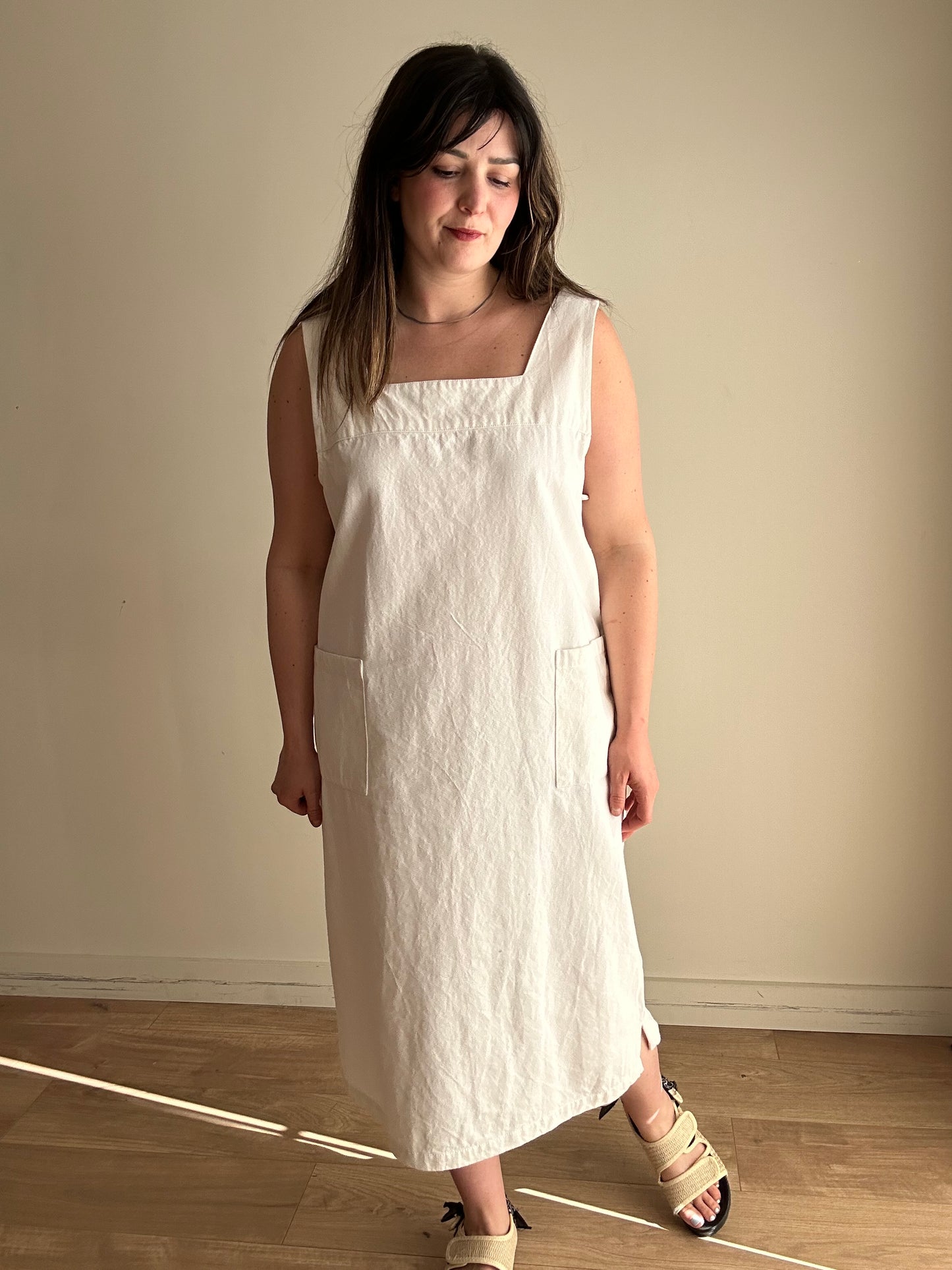 White Stuff Cotton Twill Pinafore Dress, 16