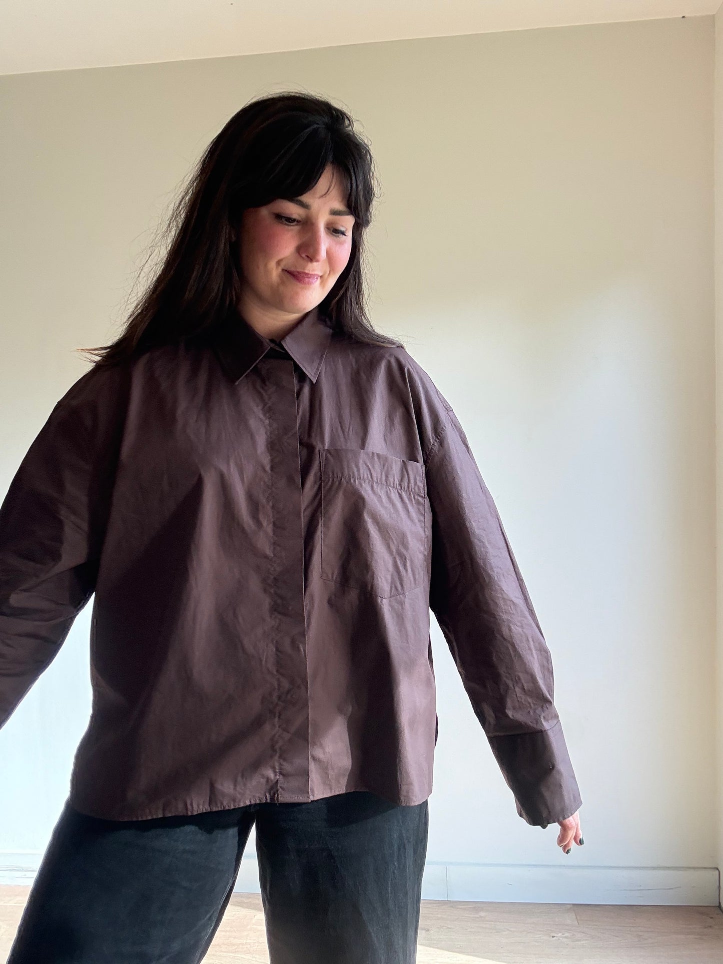 Brown Zara Cotton NEW Shirt, L