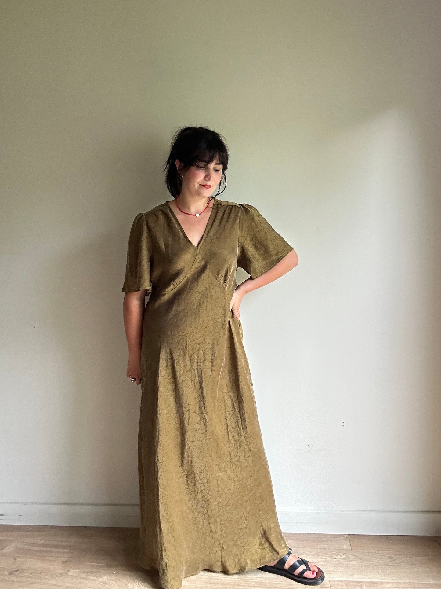 White Stuff Darcy Bias Midi Dress, 16R