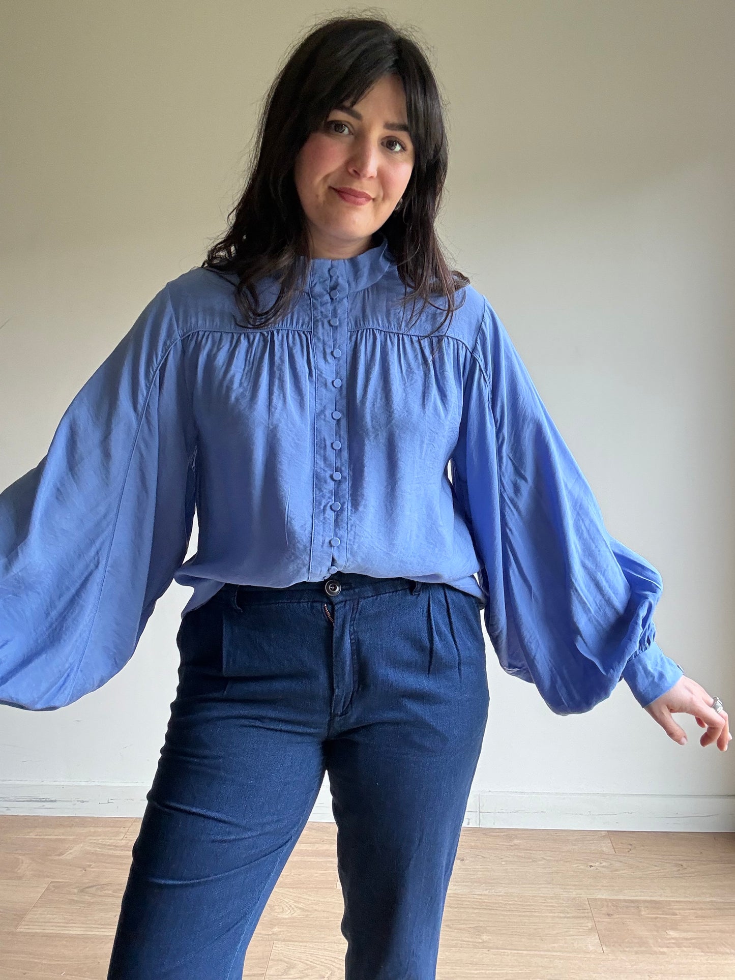 Bruuns Bazaar Floaty Button Up Blouse, 40