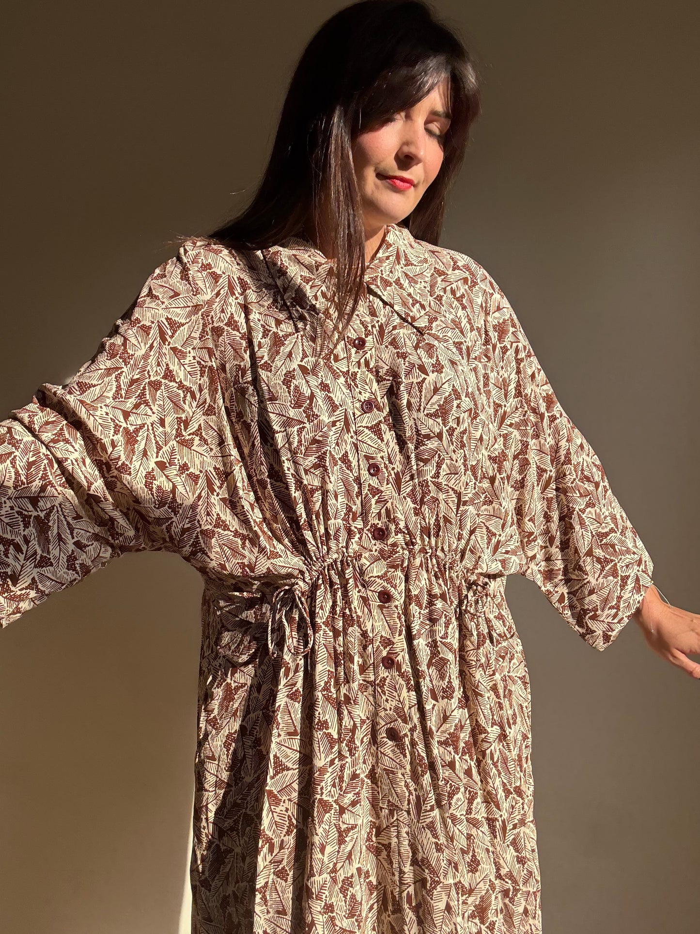 Toast Printed Midi Shirt Dress, L-XL