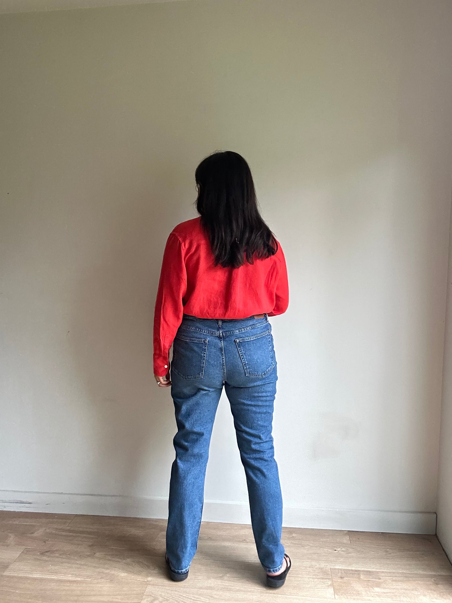 Sezane 'Brut Sexy' Tapered Jeans, UK 14-16