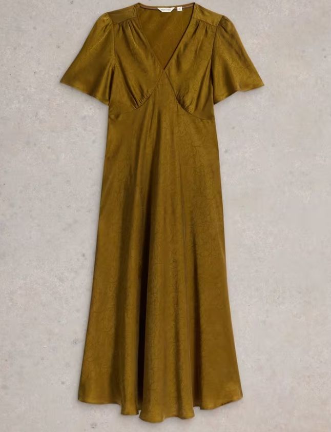 White Stuff Darcy Bias Midi Dress, 16R
