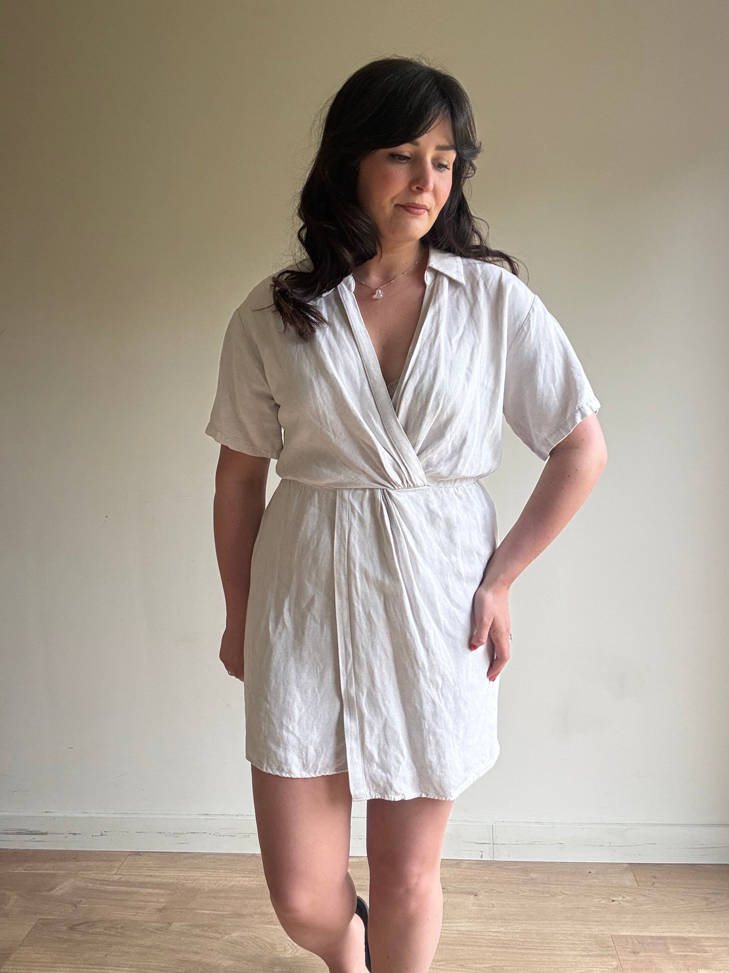 & Other Stories Linen Mix Mini Dress, 14