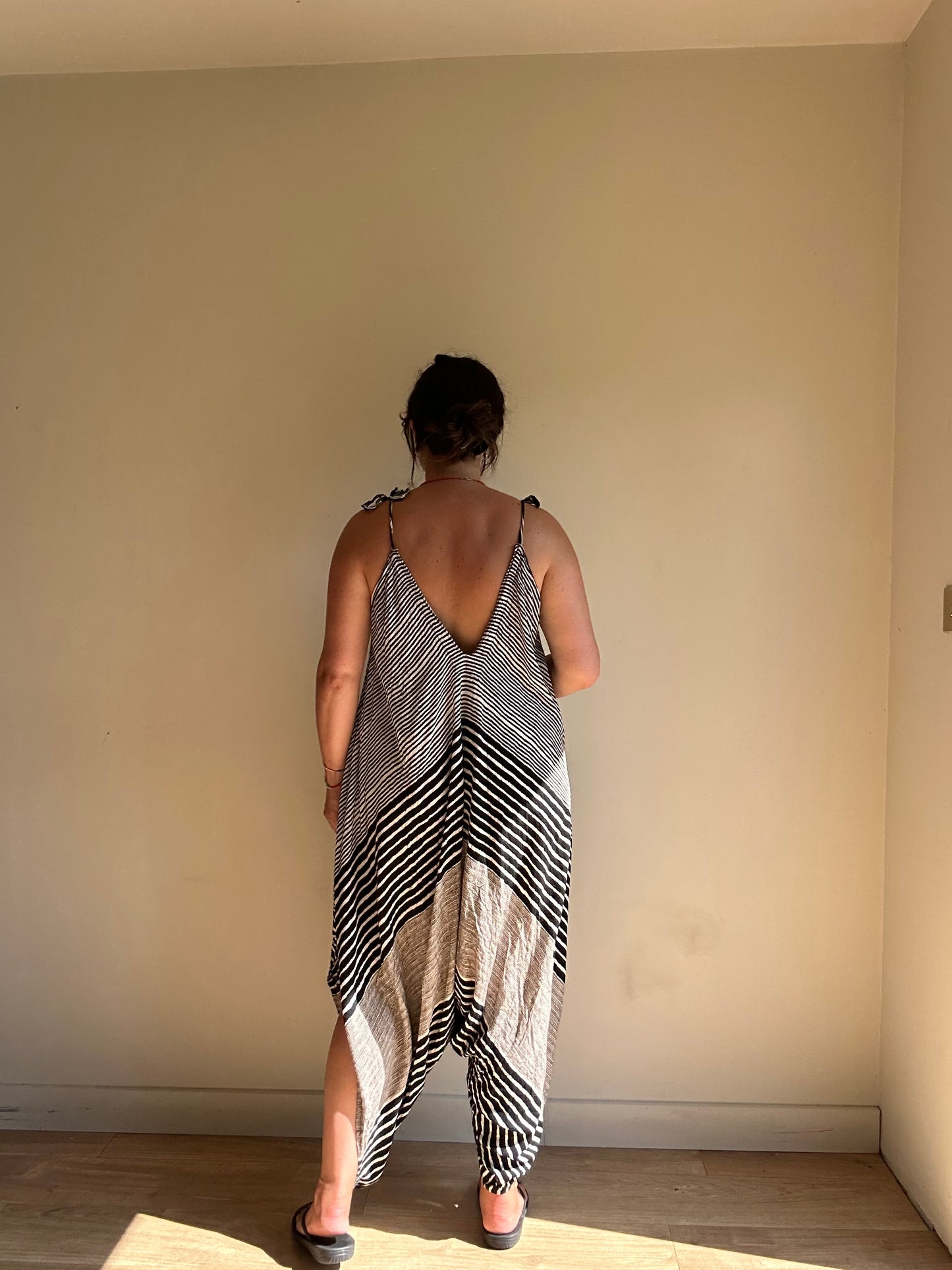 Tie Up Hareem Jumpsuit, One Size