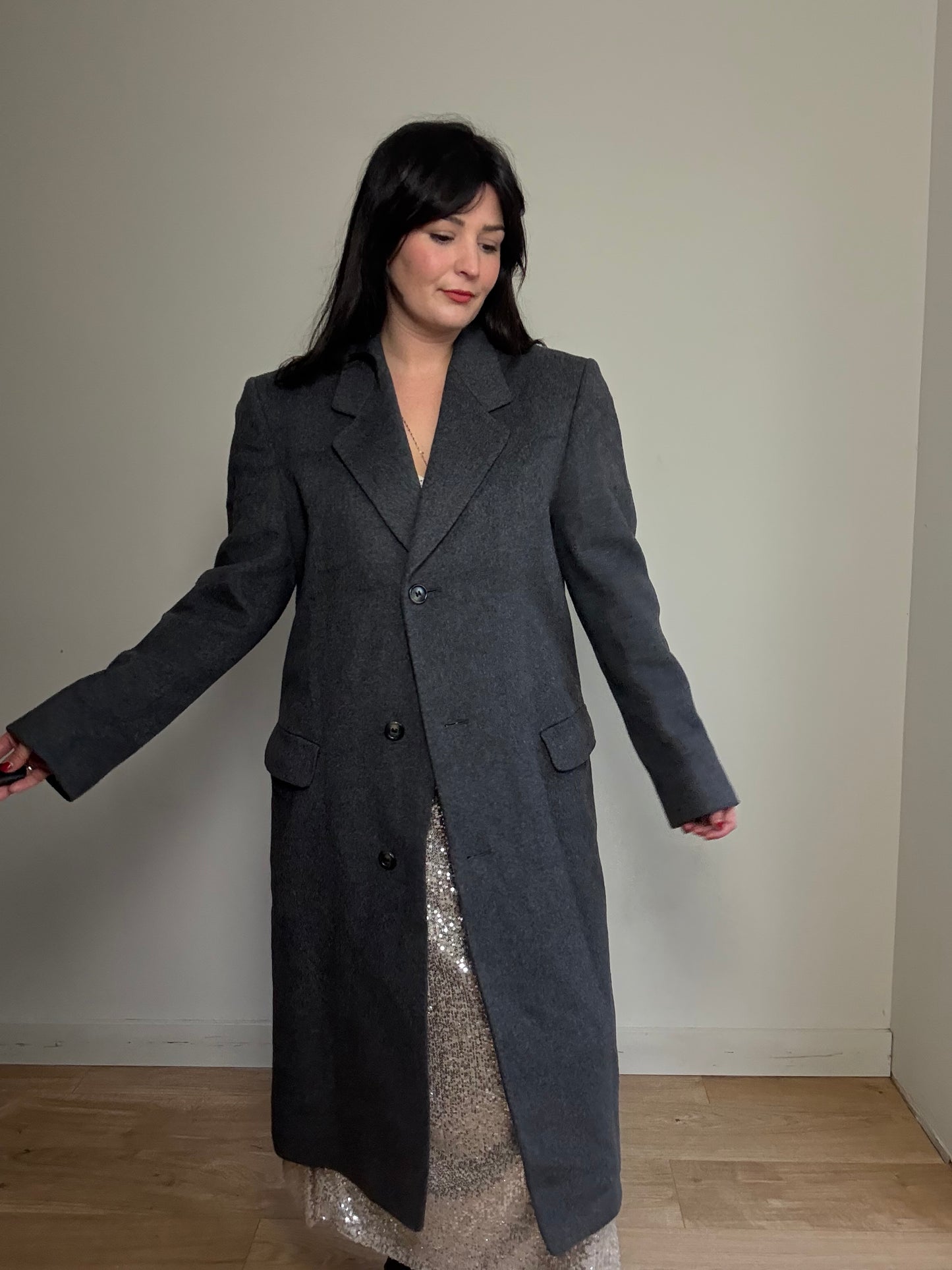 Vintage Hammersley English Wool, Silk & Cashmere Coat`, M-L