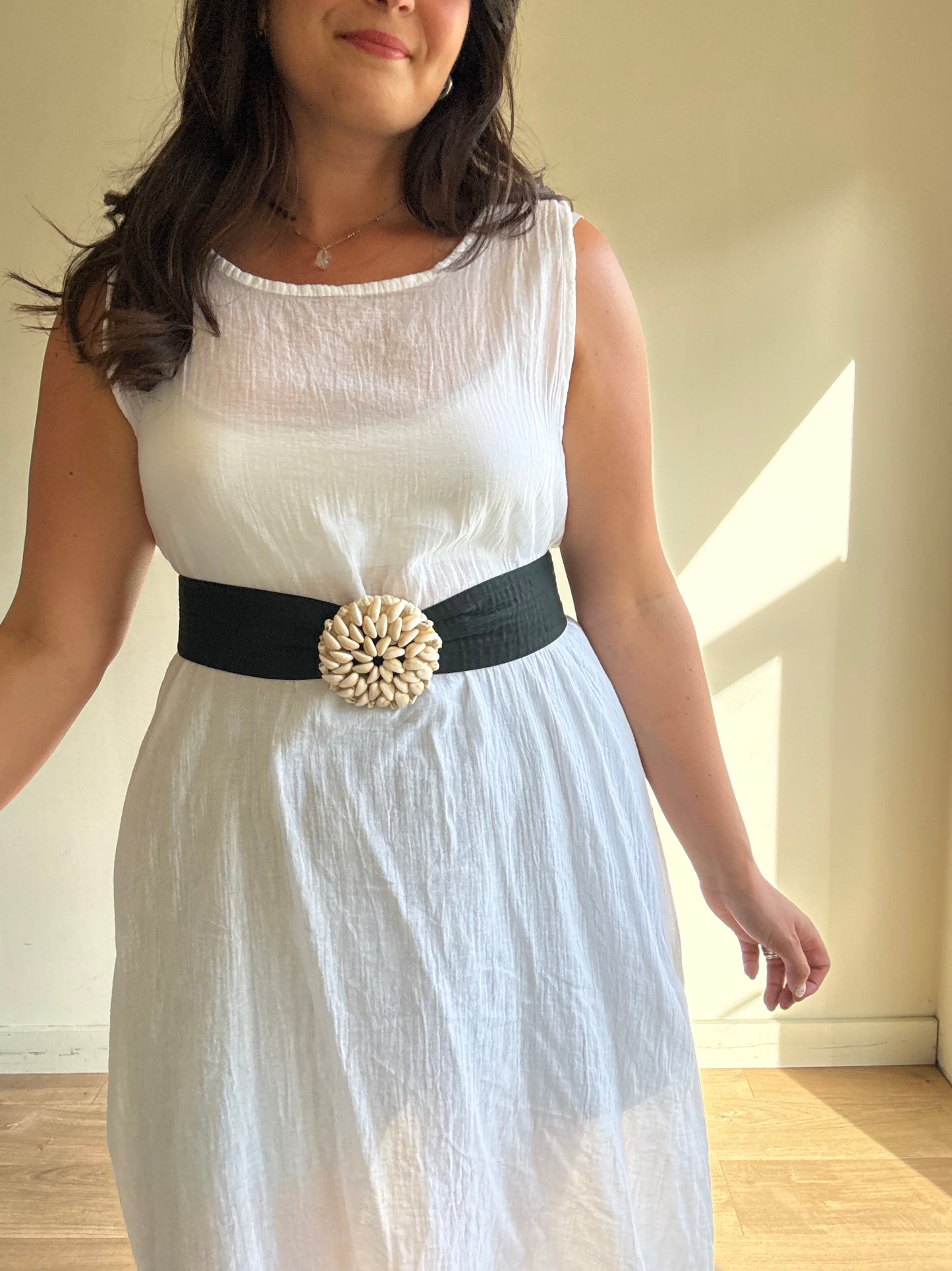 Italian Lightweight Cotton Gauze Dress, One Size