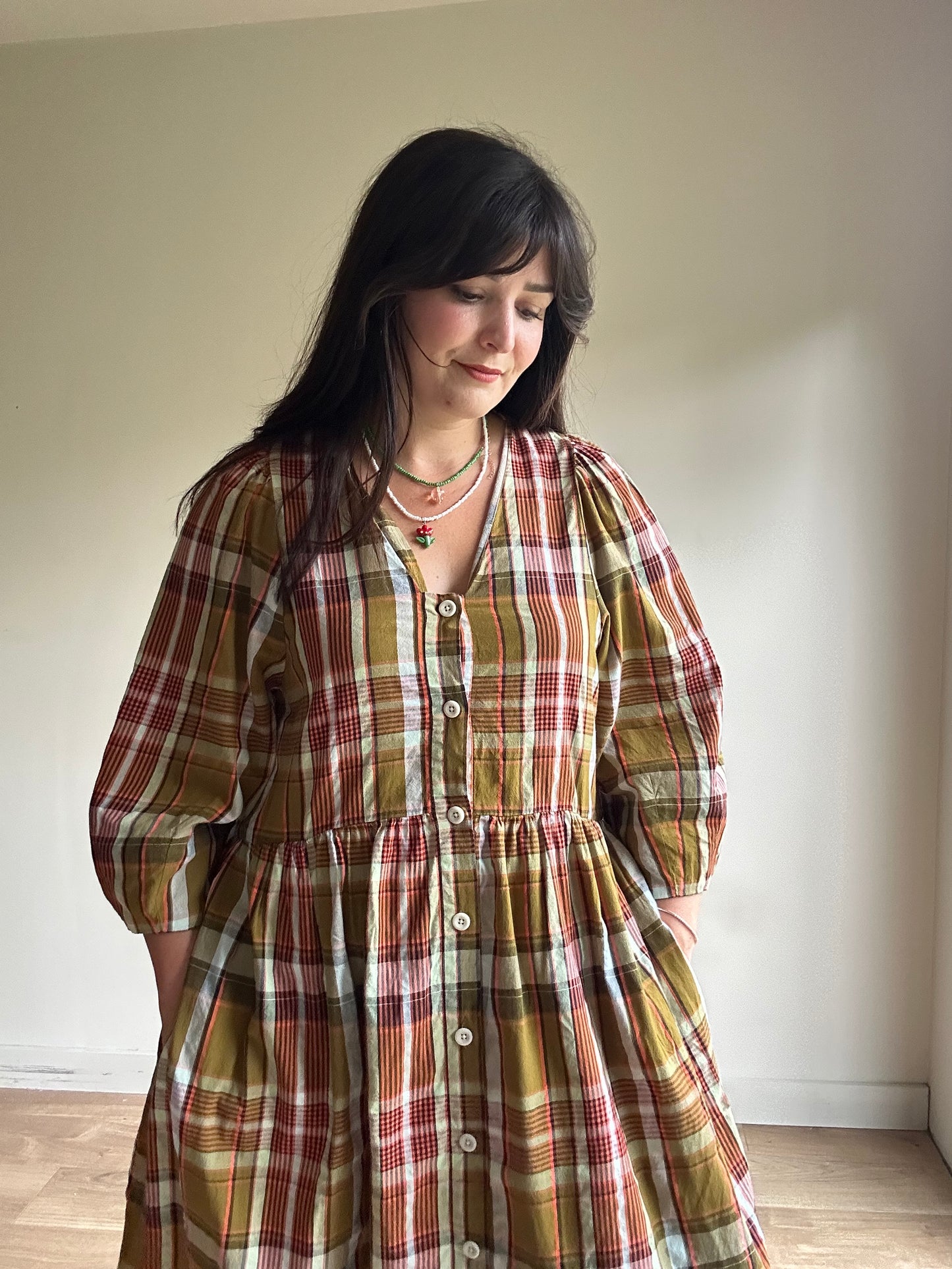 Toast Strata Check Dress, 12