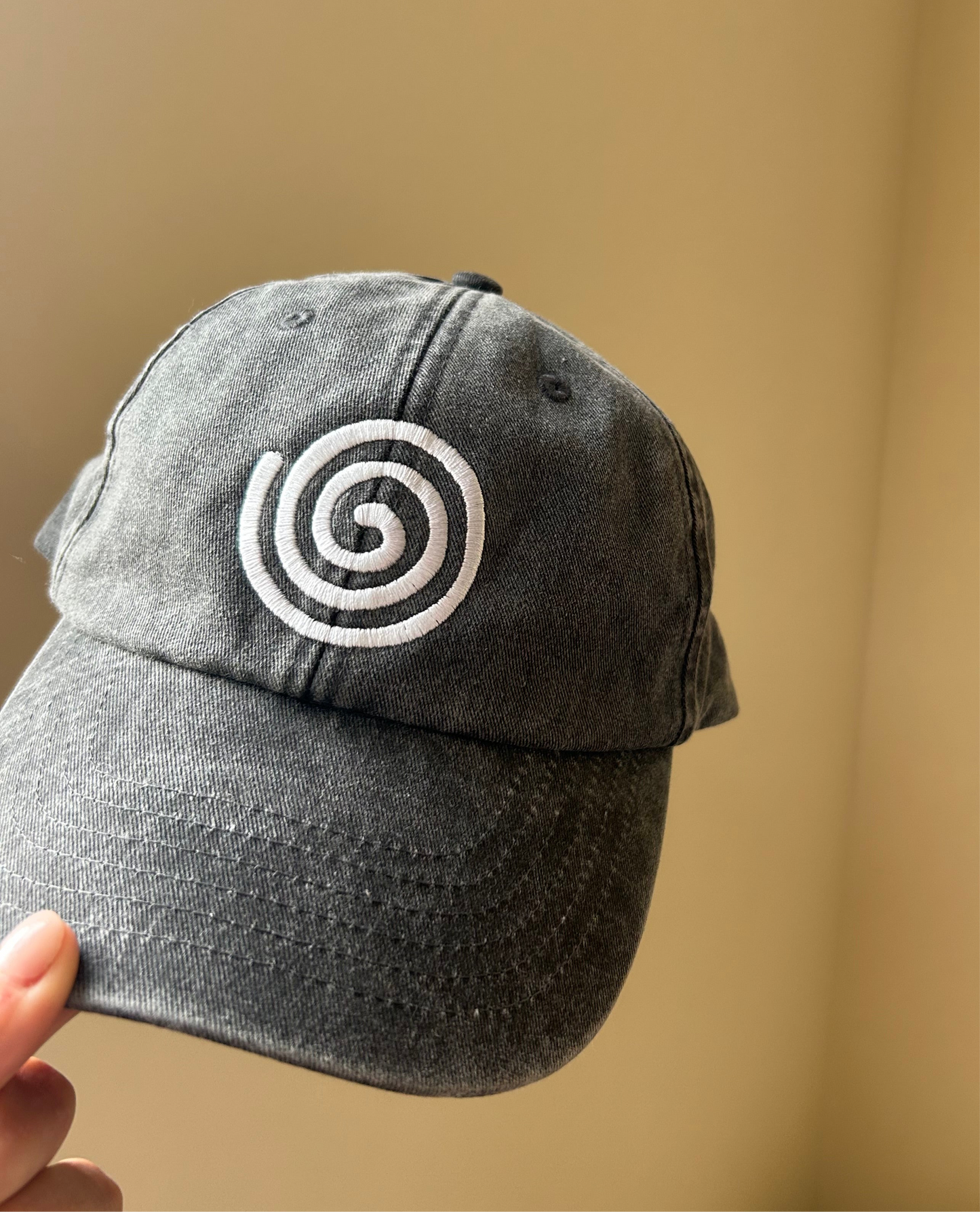 Swirly Caps - Black, Blue & Sand
