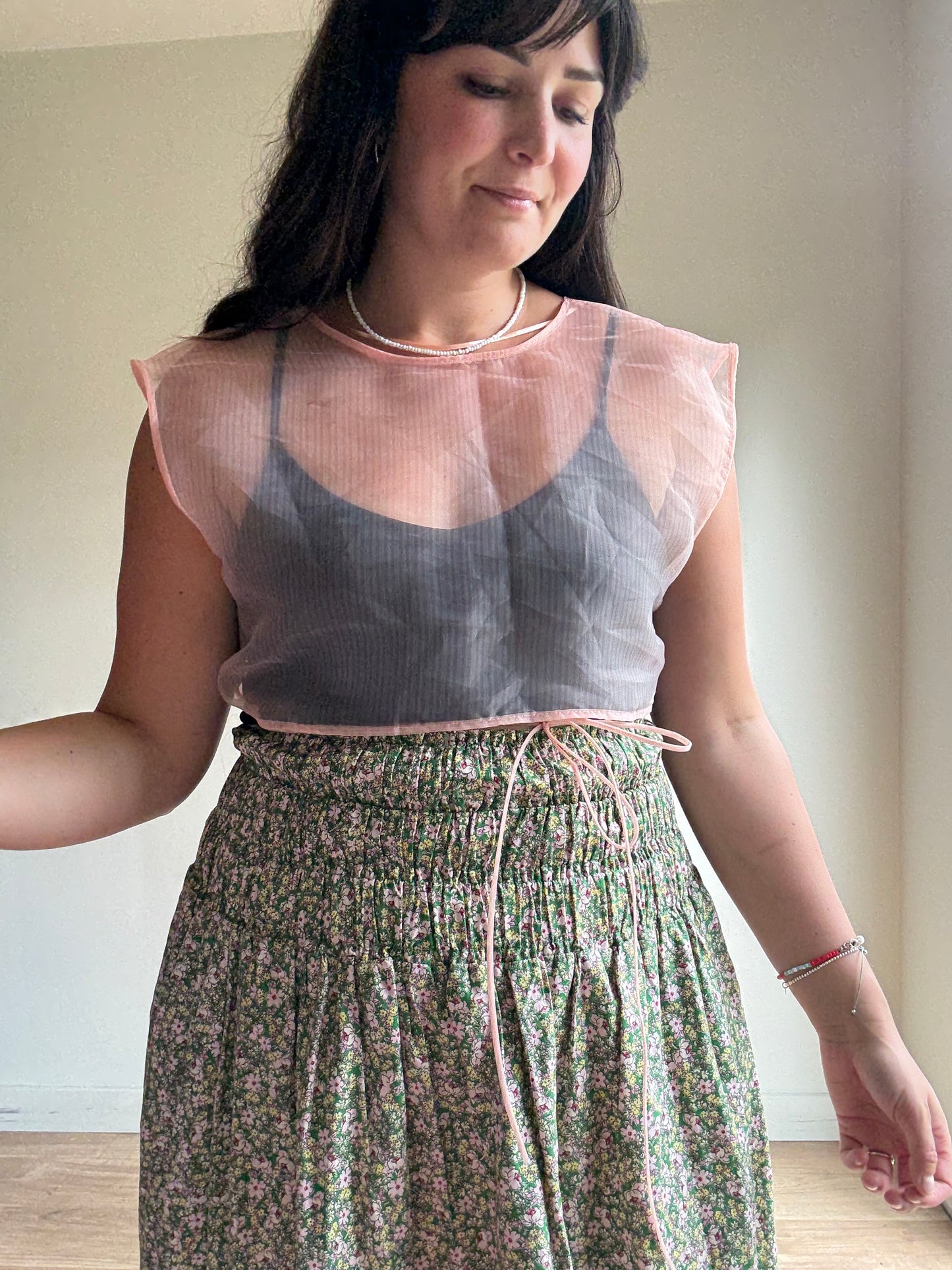Zara Sheer Wrap Top, XL
