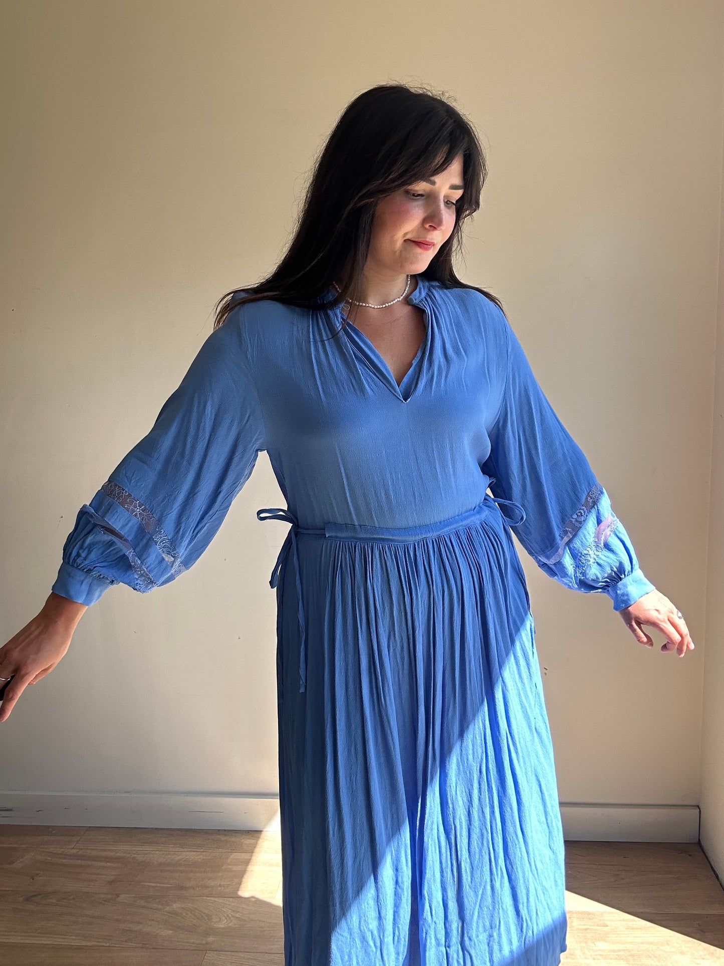 & Other Stories Lace Sleeve Dress, 12