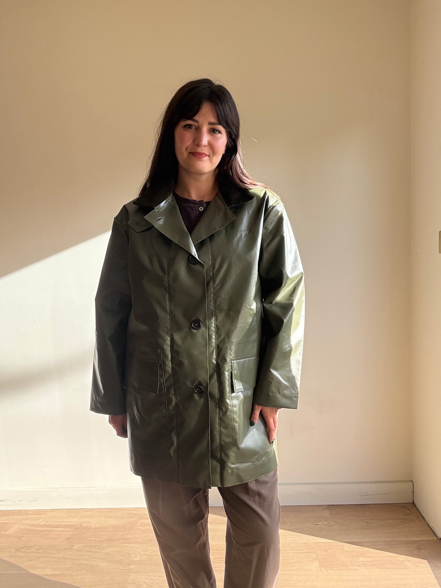 Margaret Howell NEW Welded PVC Coated Mac, S