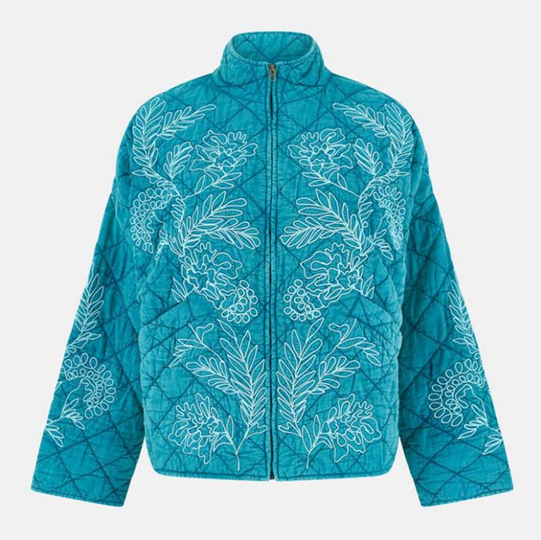 East Embroidered Quilted Jacket, XL