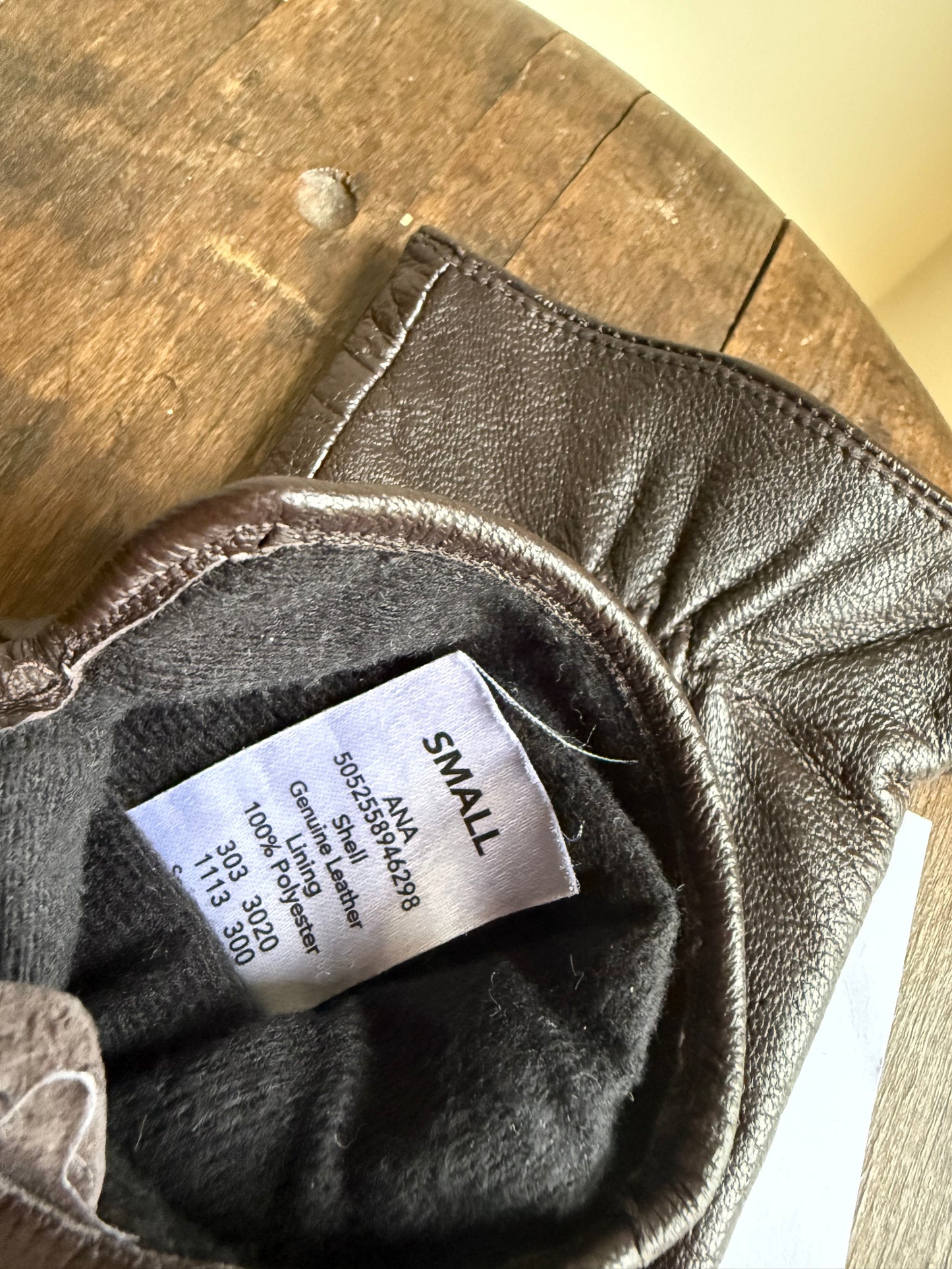 Brown Leather Gloves, S/M