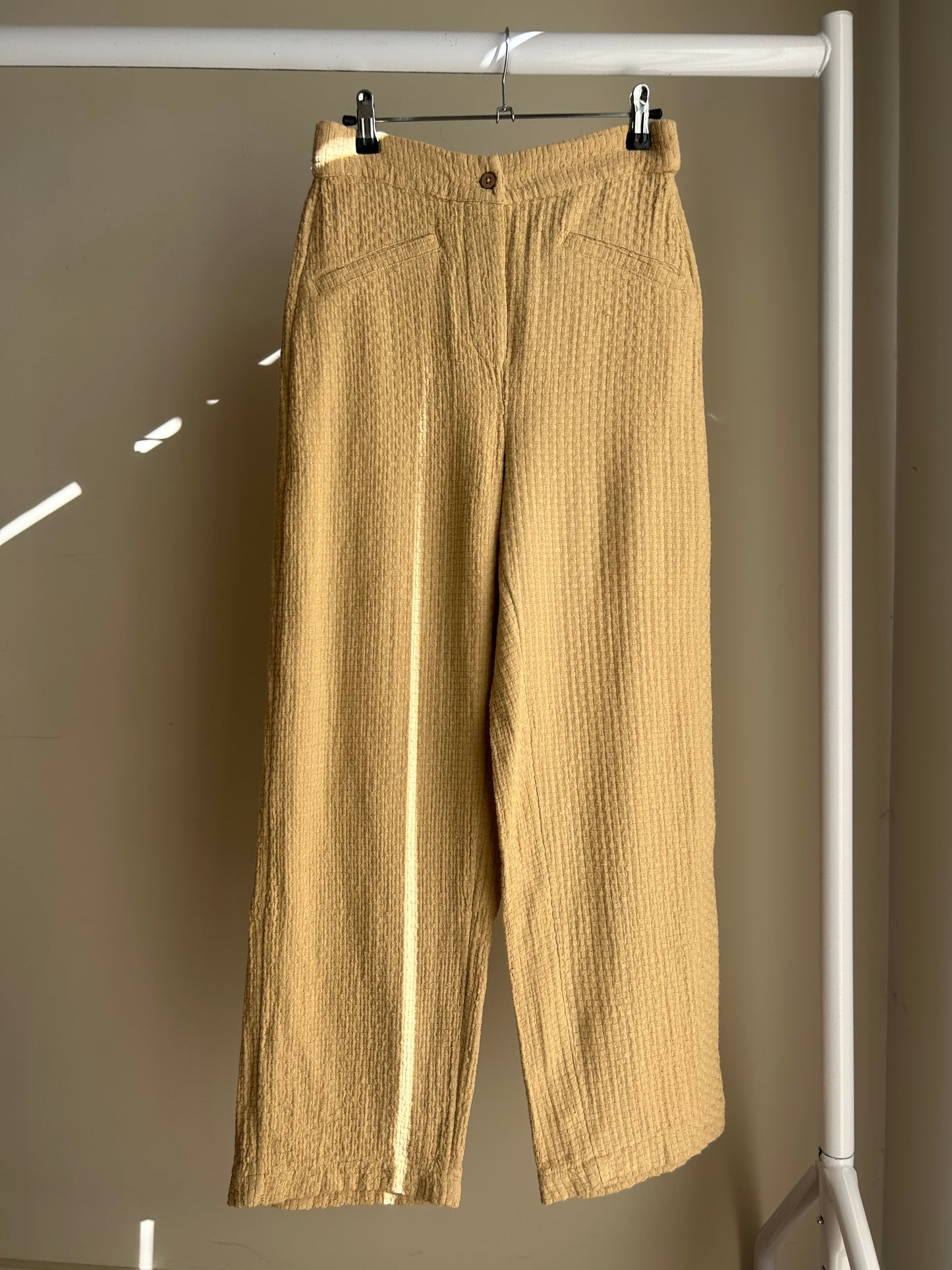 Free People Cotton Waffle Trousers, XS/S