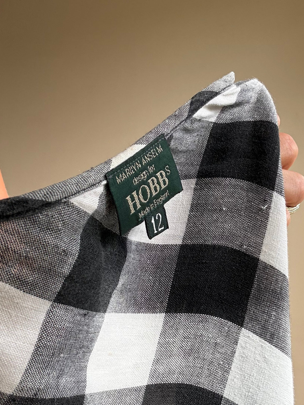 Vintage Hobbs Gingham Check Skirt, 10-12