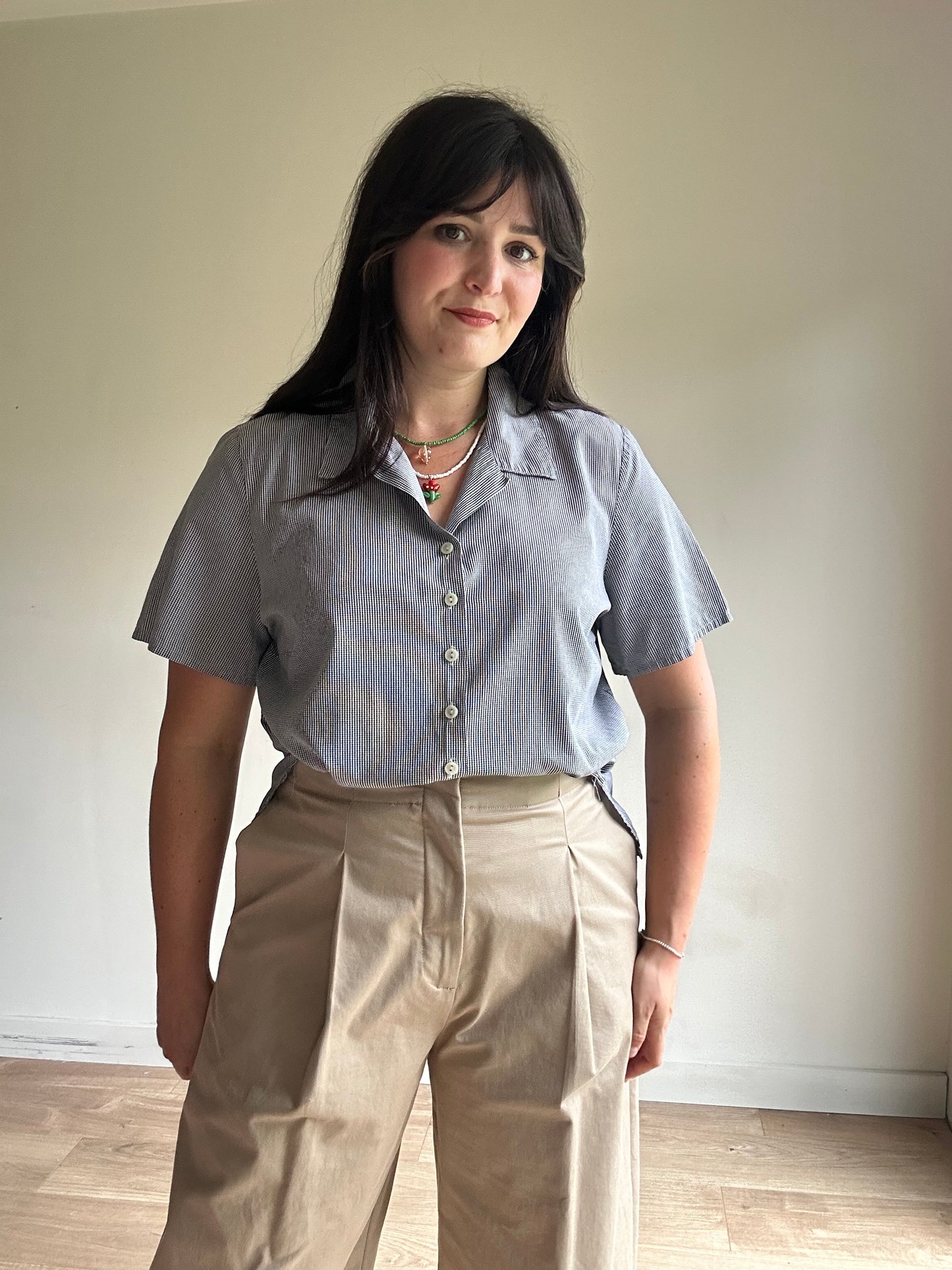 Vintage St Michaels Micro Check Shirt, L - XL