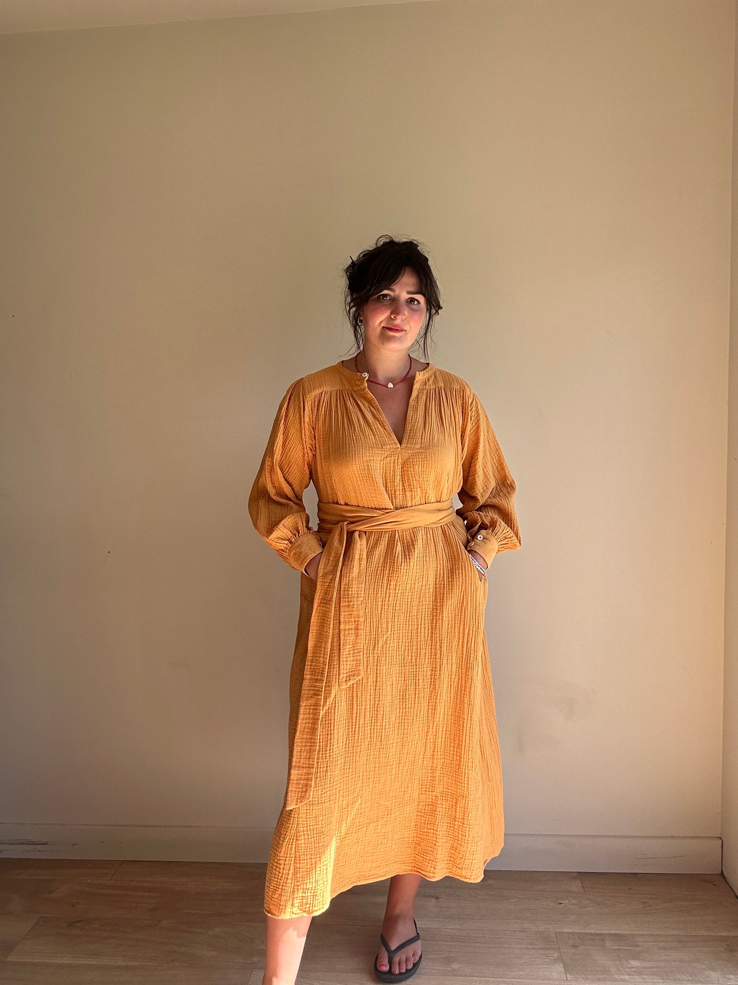 Justine Tabak Gauze Waffle Dress, S