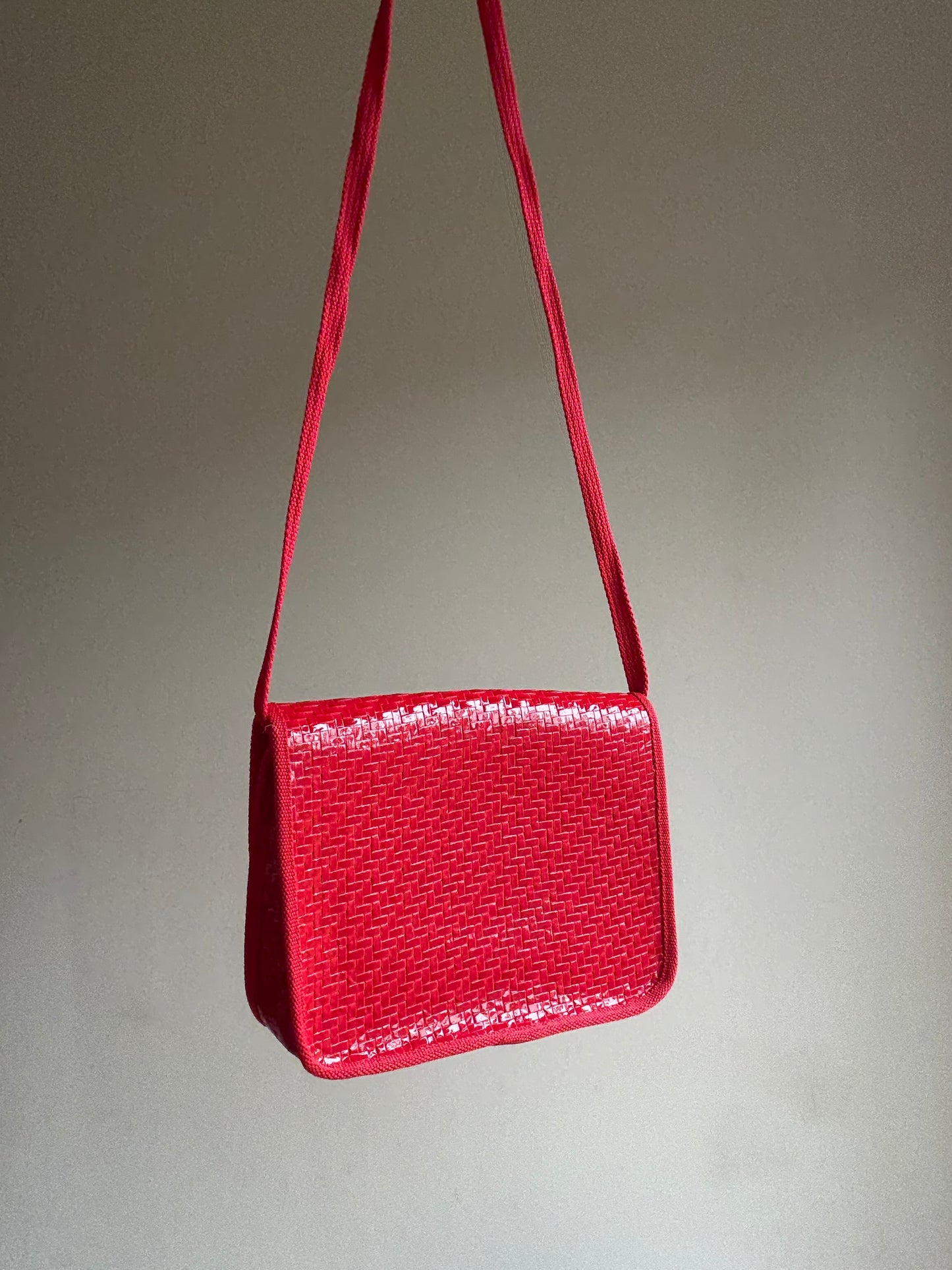 Vintage Woven Italian Crossbody Bag, O/S