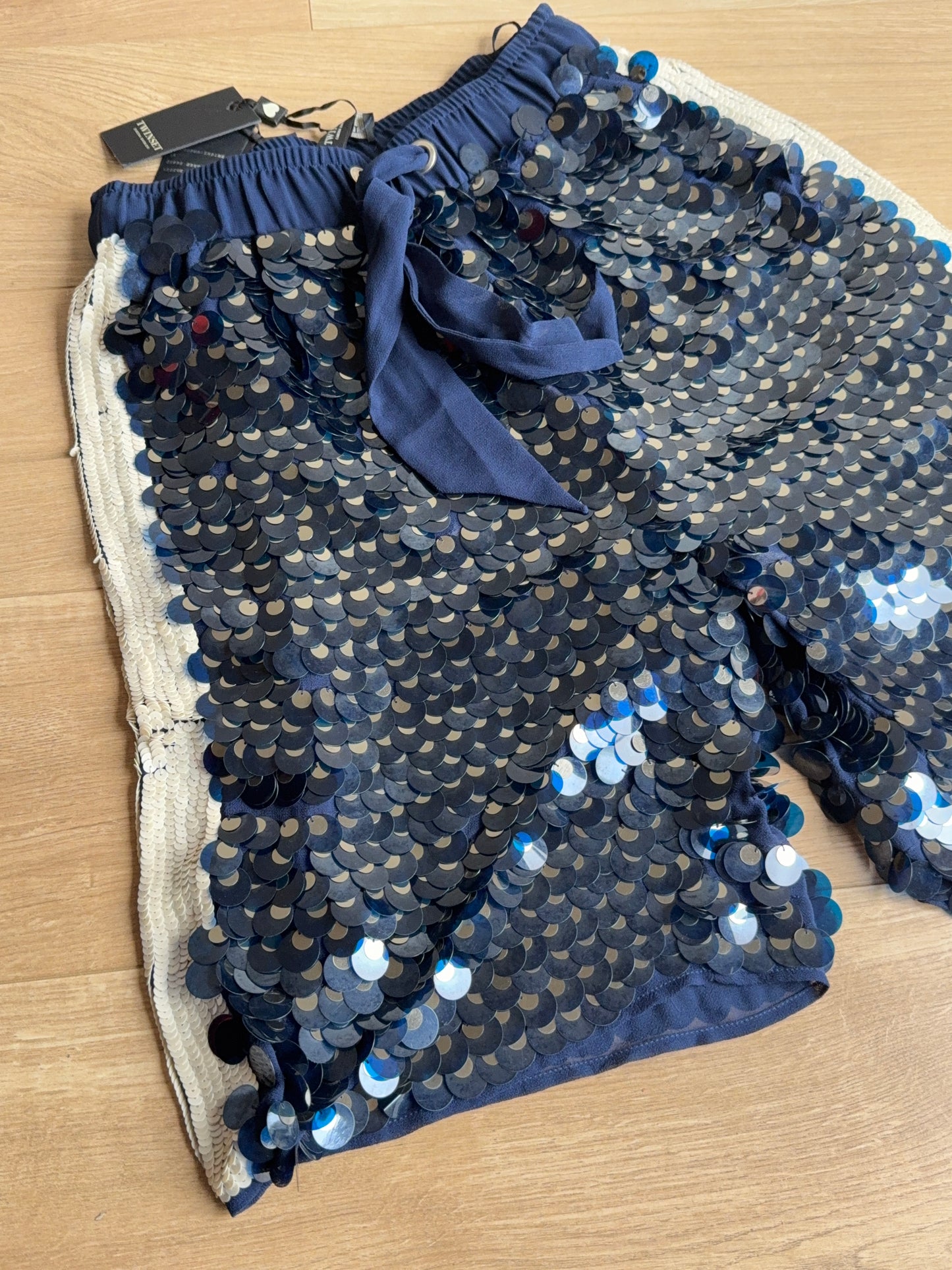 NEW Twinset Sequin Long Shorts, 40