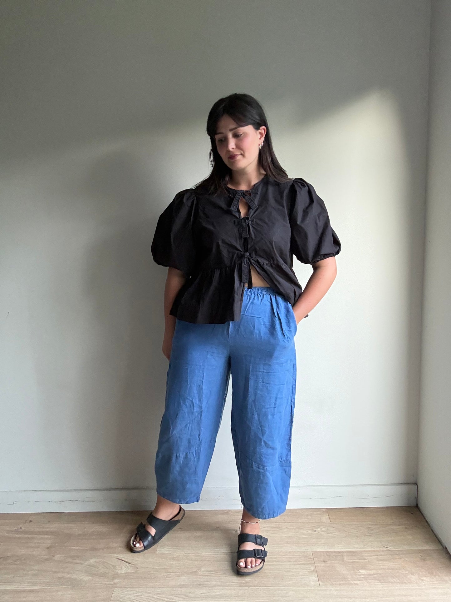 Blue Linen Trousers,