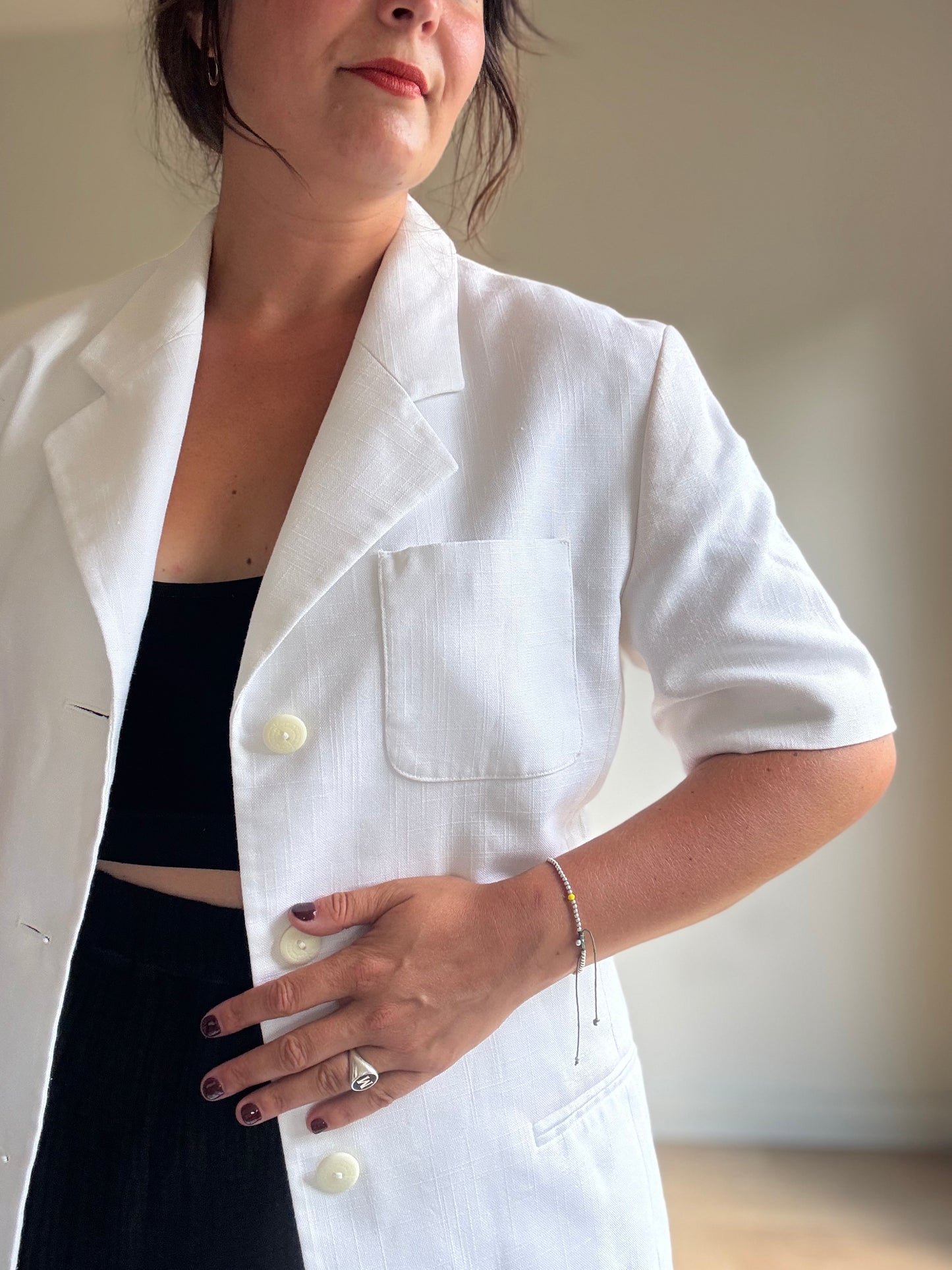 Vintage Alexon Short Sleeve Blazer Top, 12-14