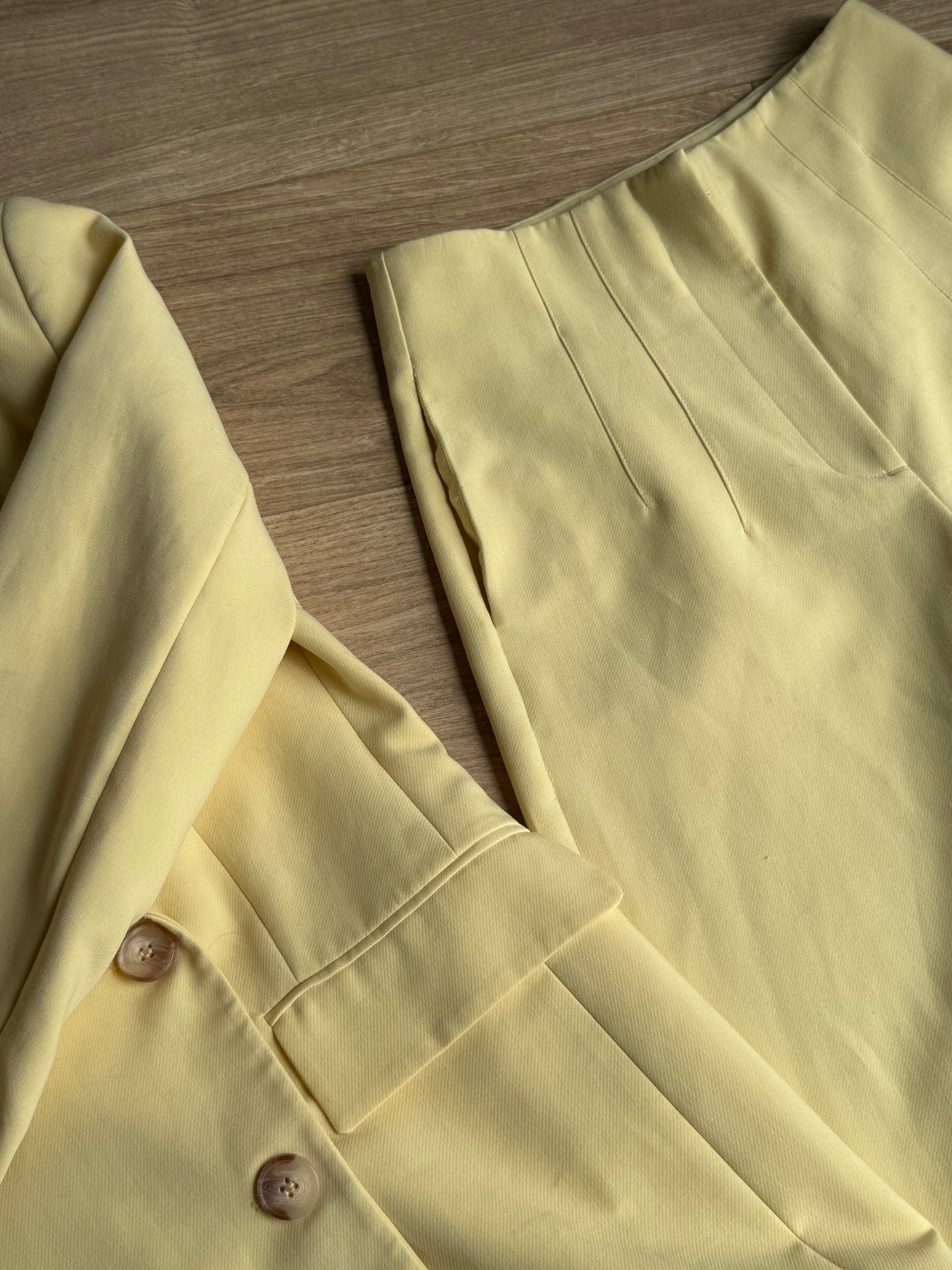 Butter Yellow Warehouse Tailored Suit, S/M