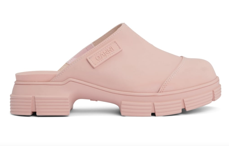 Pink Ganni Rubber City Mules, 39