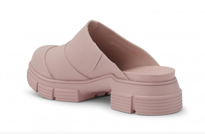 Pink Ganni Rubber City Mules, 39