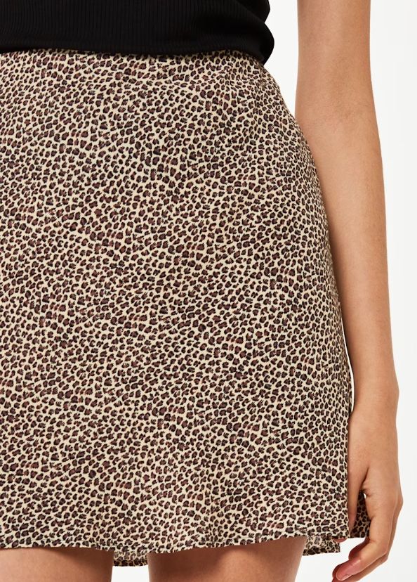 Leopard Whistles Bias Mini Skirt, 10
