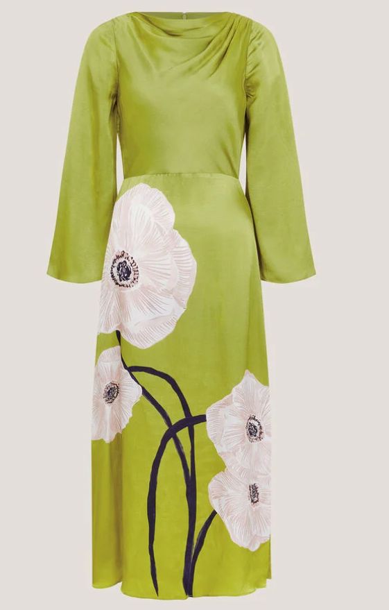 Monsoon NEW Molly Floral Print Satin Dress, 16