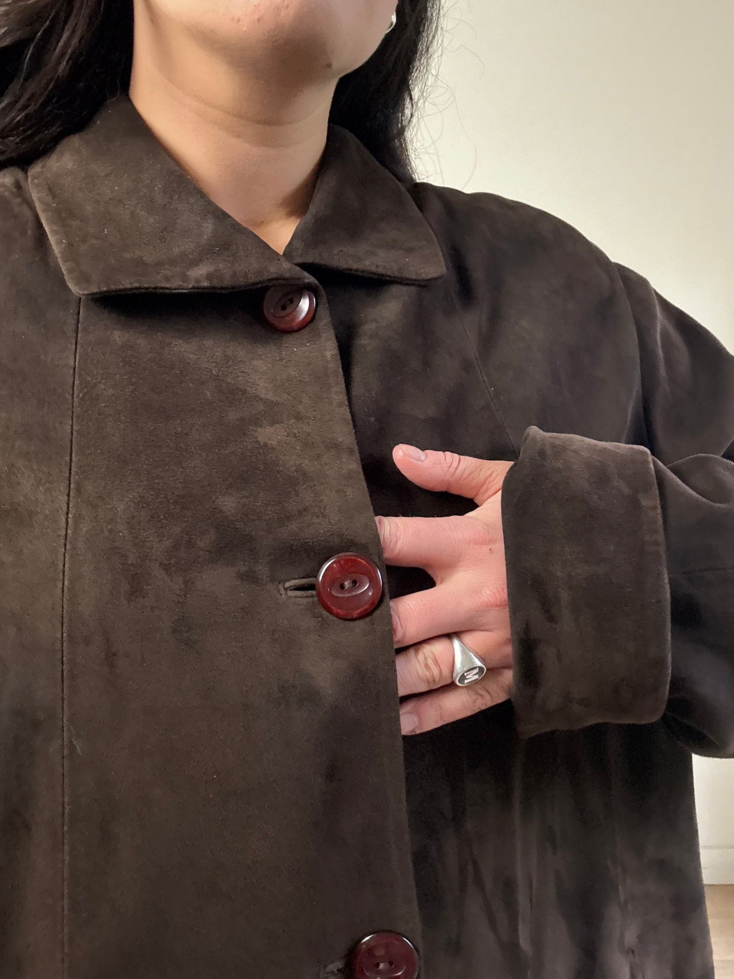 Vintage Genuine Suede Jacket, XL