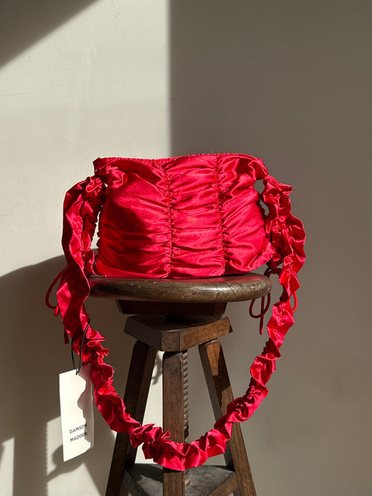 Damson Madder Satin Cross Body Bag, NEW
